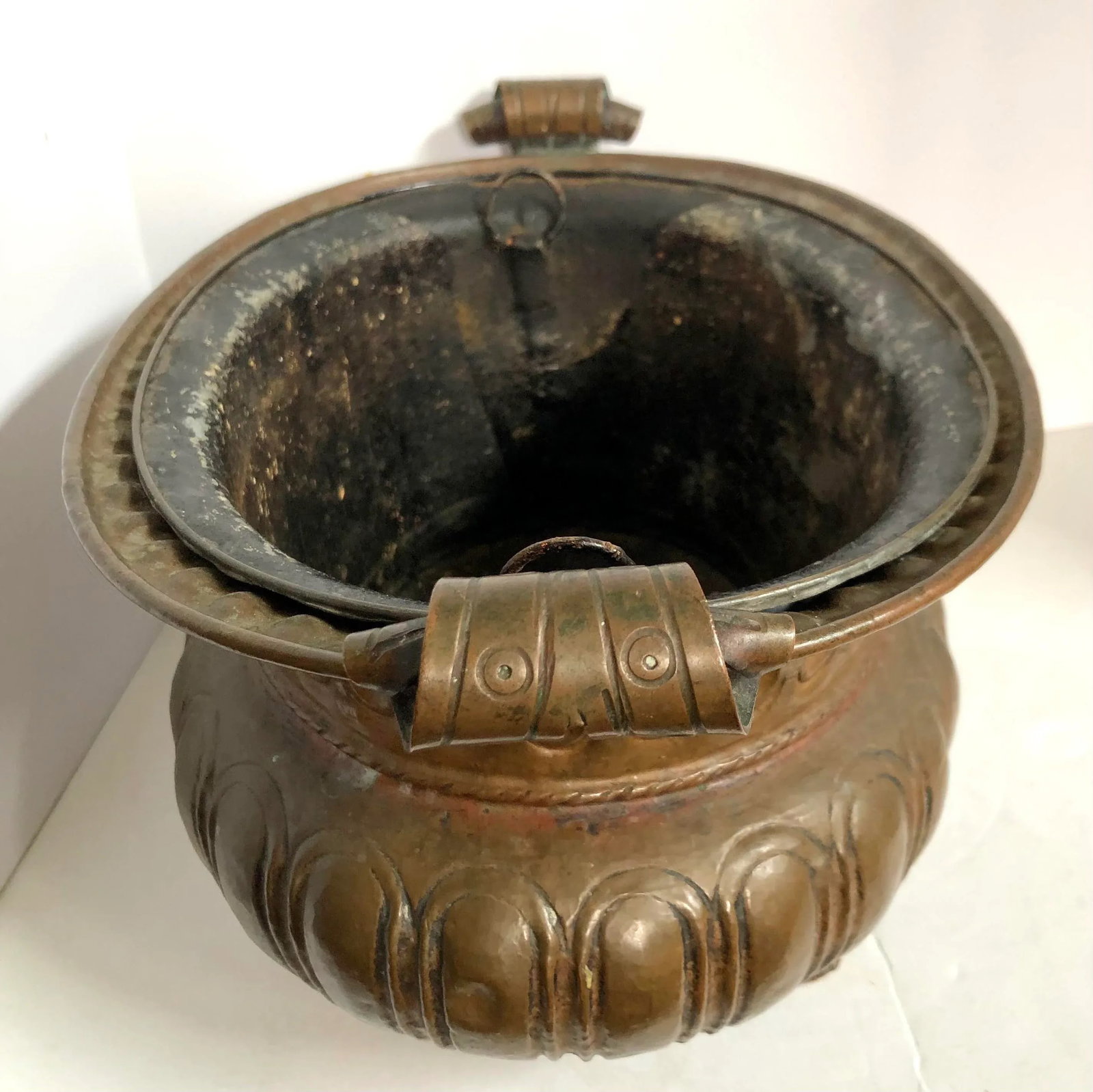 Copper Jardiniere With Liner - 3