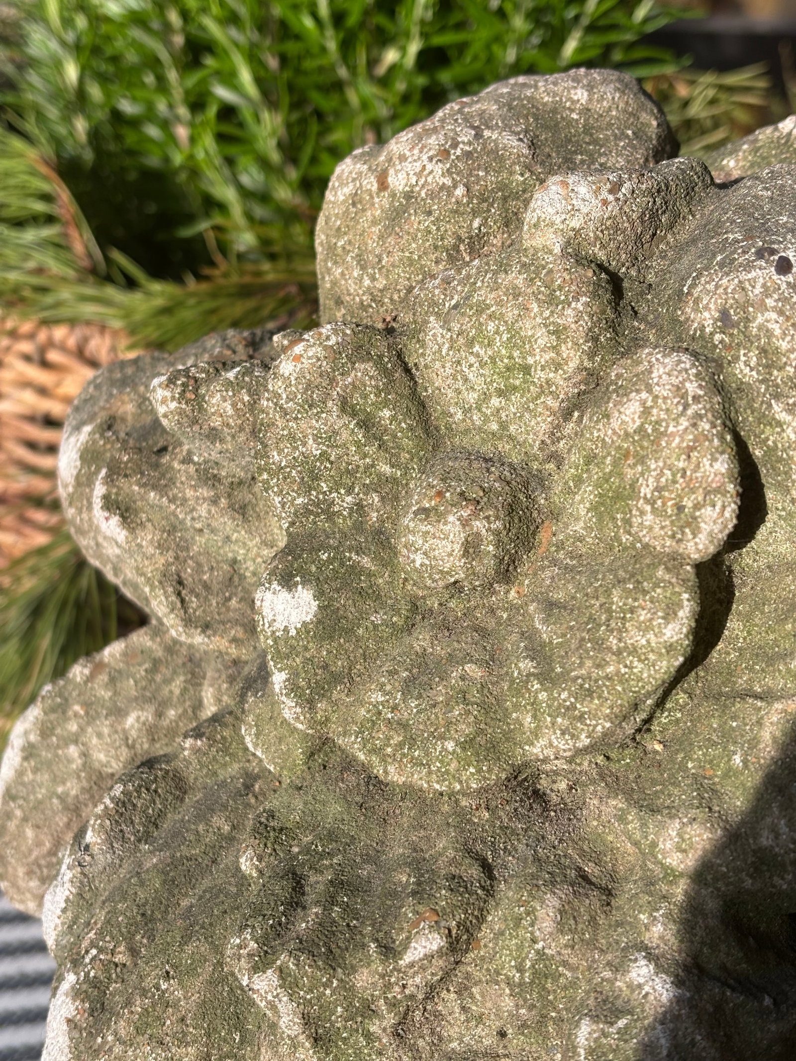 Vintage Cast Stone Fruit Basket Garden Urn - 11