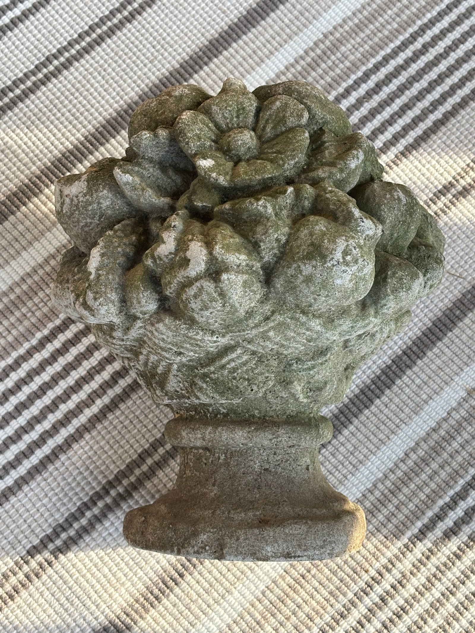 Vintage Cast Stone Fruit Basket Garden Urn - 14