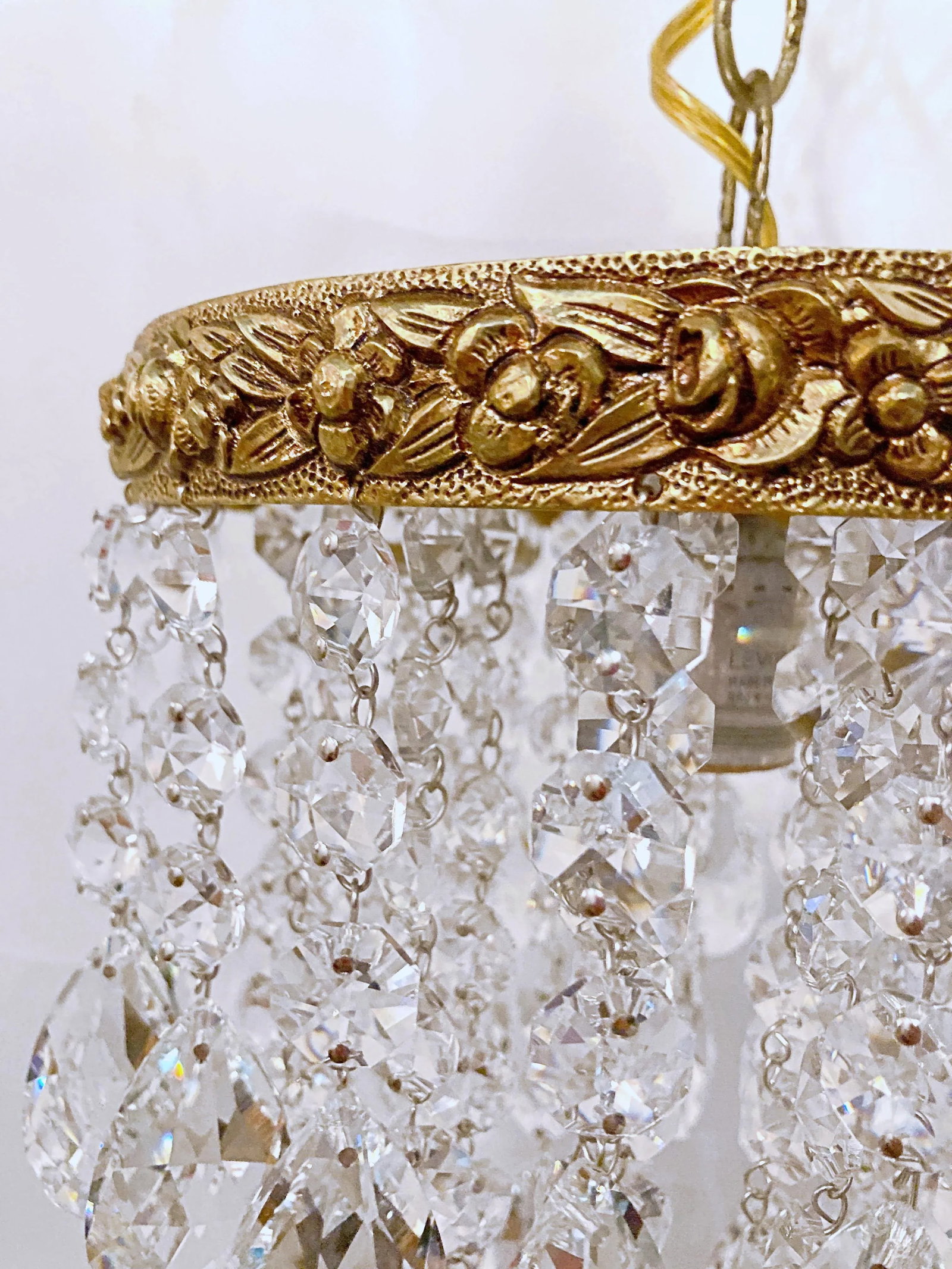 Antique 1920s Italian Bronze Upside Down Layered Chandelier - 5