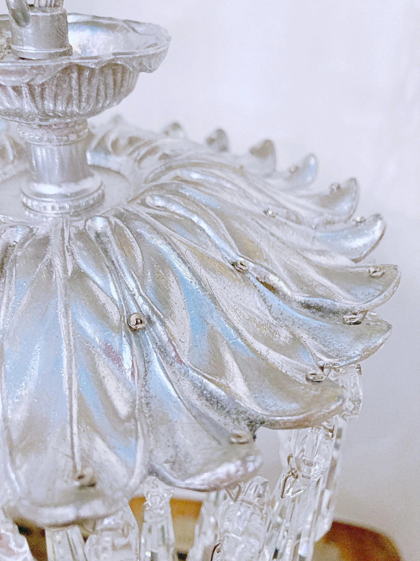 1950s Italian Silver Upside Down Layered Cake Chandelier - 7