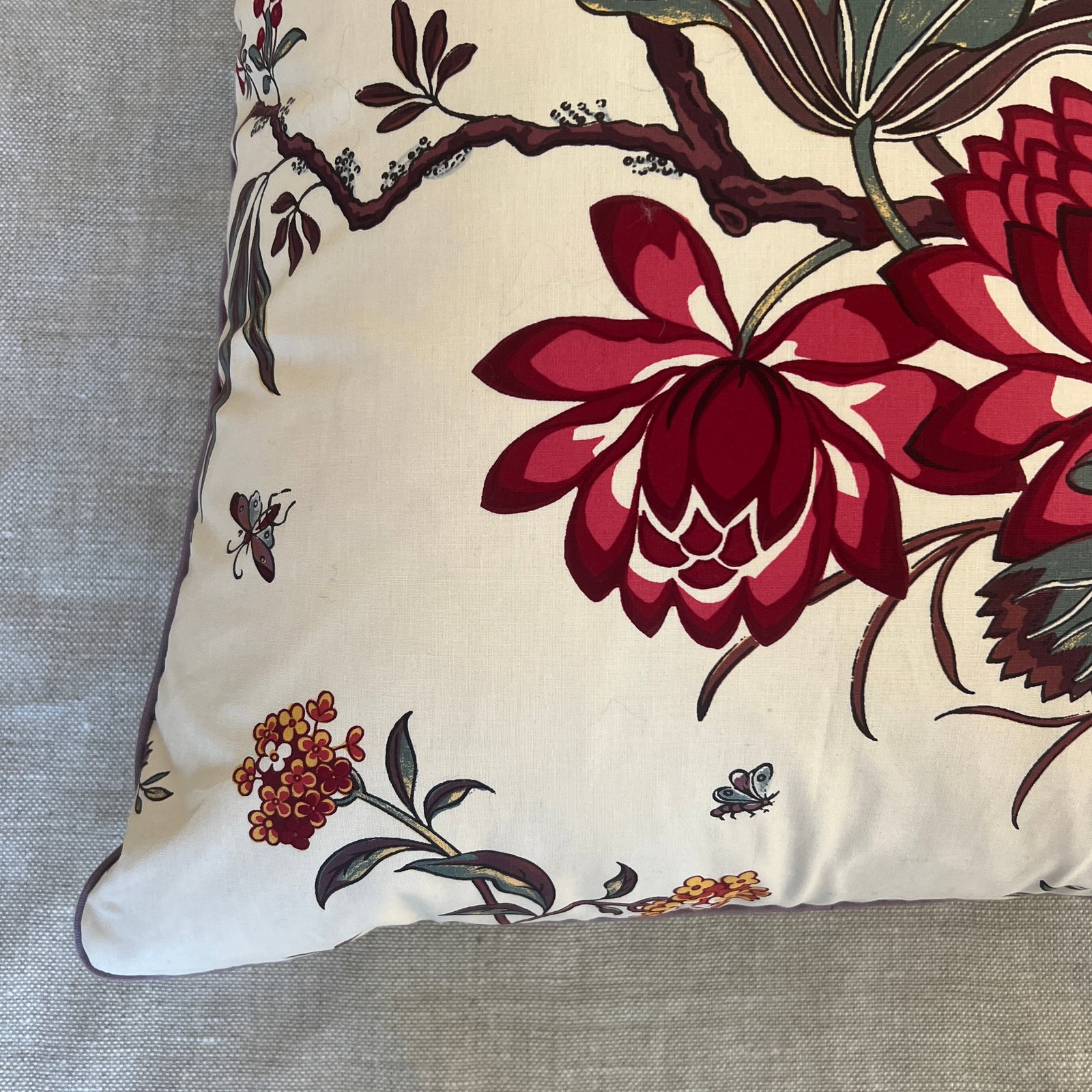 Custom Designer Manuel Canovas Bidaine Pillows With Down Inserts- A Pair - 10