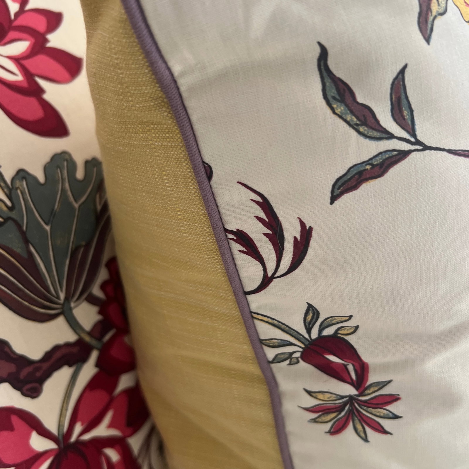 Custom Designer Manuel Canovas Bidaine Pillows With Down Inserts- A Pair - 4