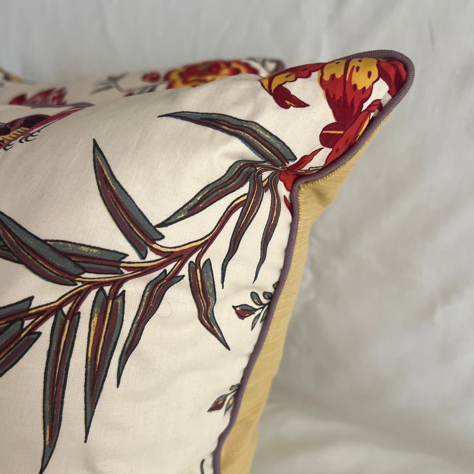 Custom Designer Manuel Canovas Bidaine Pillows With Down Inserts- A Pair - 6