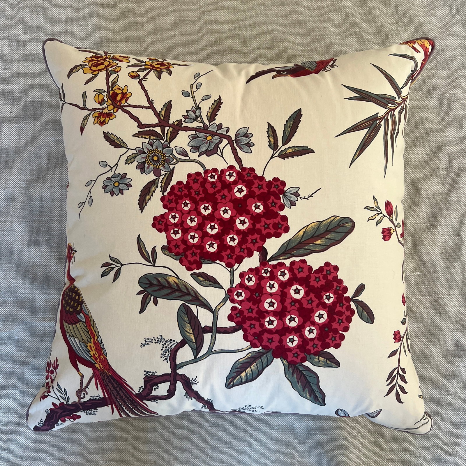 Custom Designer Manuel Canovas Bidaine Pillows With Down Inserts- A Pair - 7
