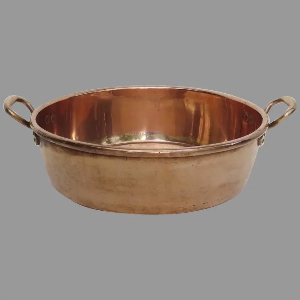 English Very Copper Cream Preserves Pan Pot by Benham & Froud Retailed by Harrods London - 10