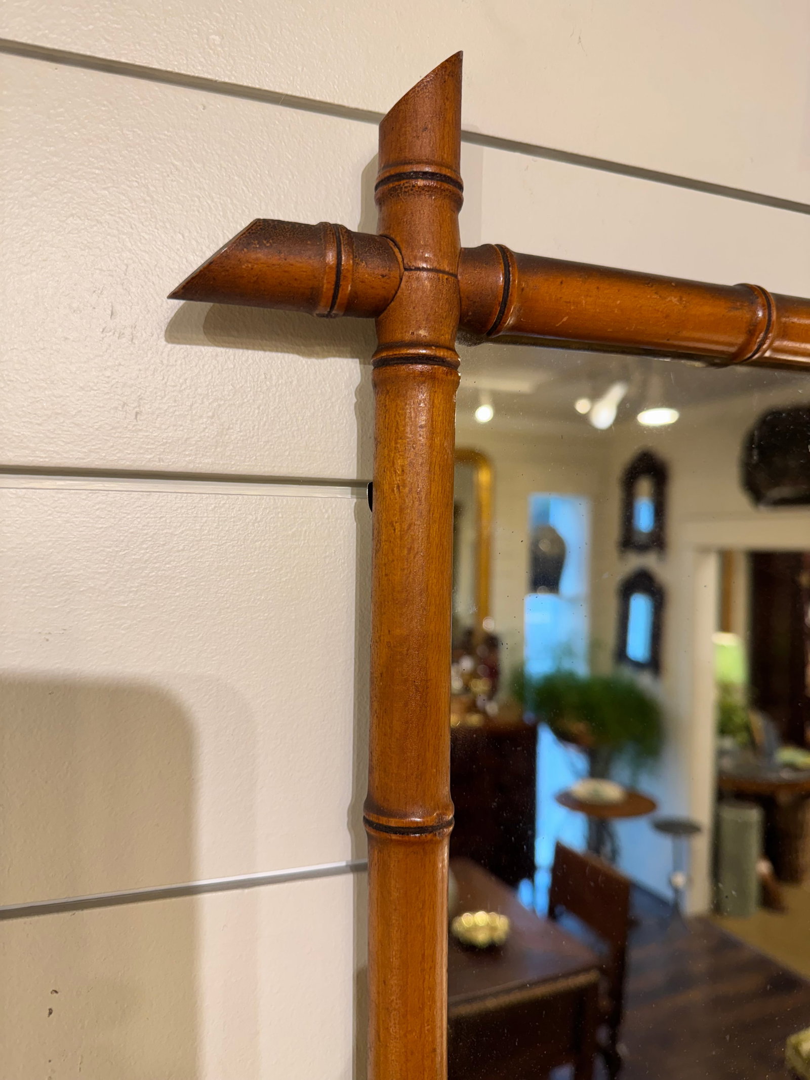 19th Century French Bamboo Wall Mirror - 3