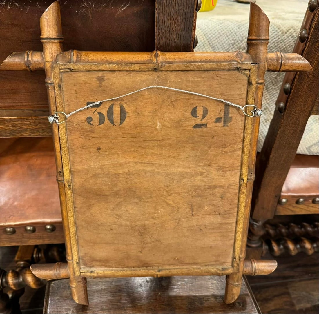 19th Century French Bamboo Wall Mirror - 7