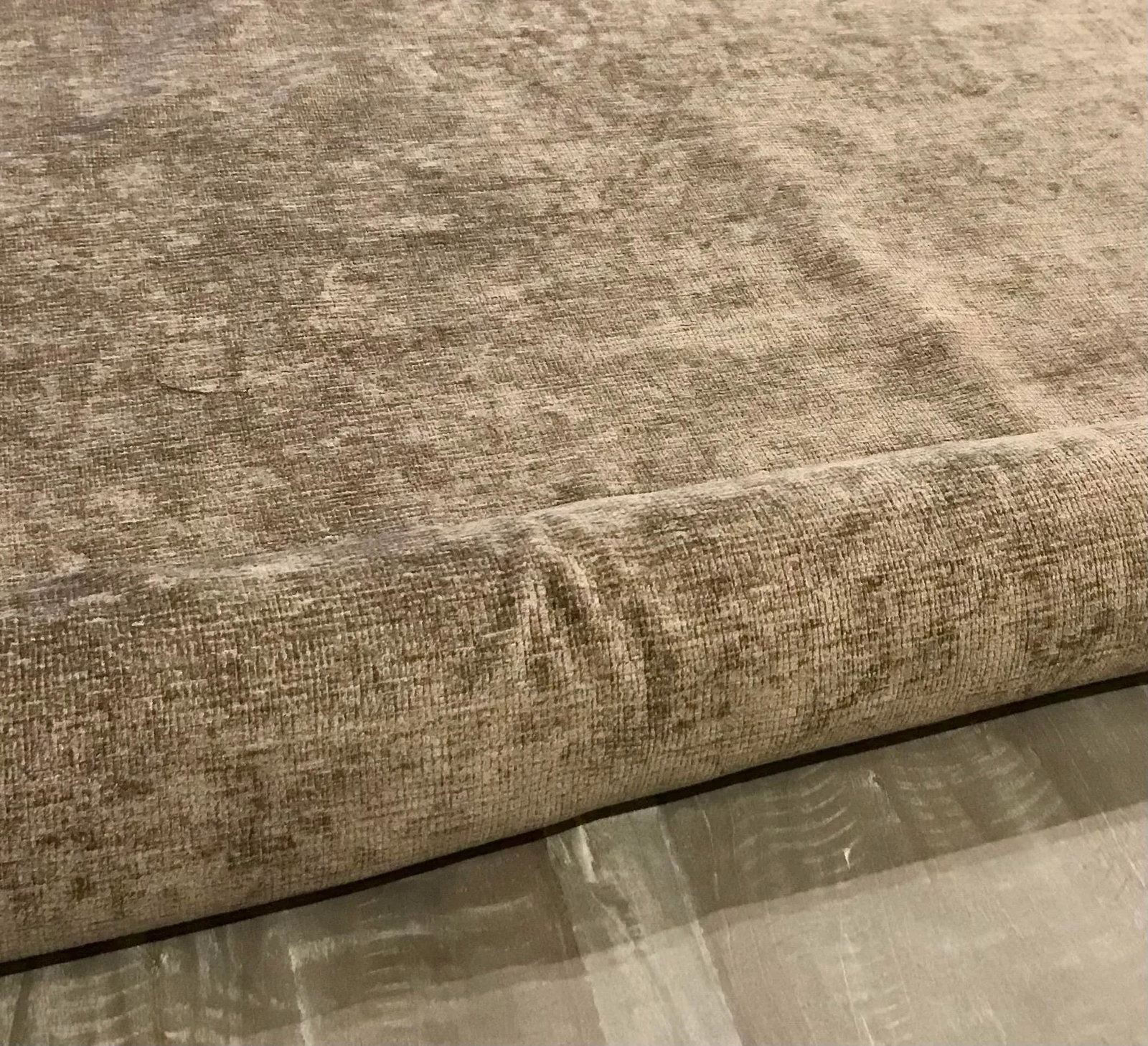 Sanderson Co. Taupe Crushed Velvet Tessella Multipurpose Fabric - 7.5 Yards - 4