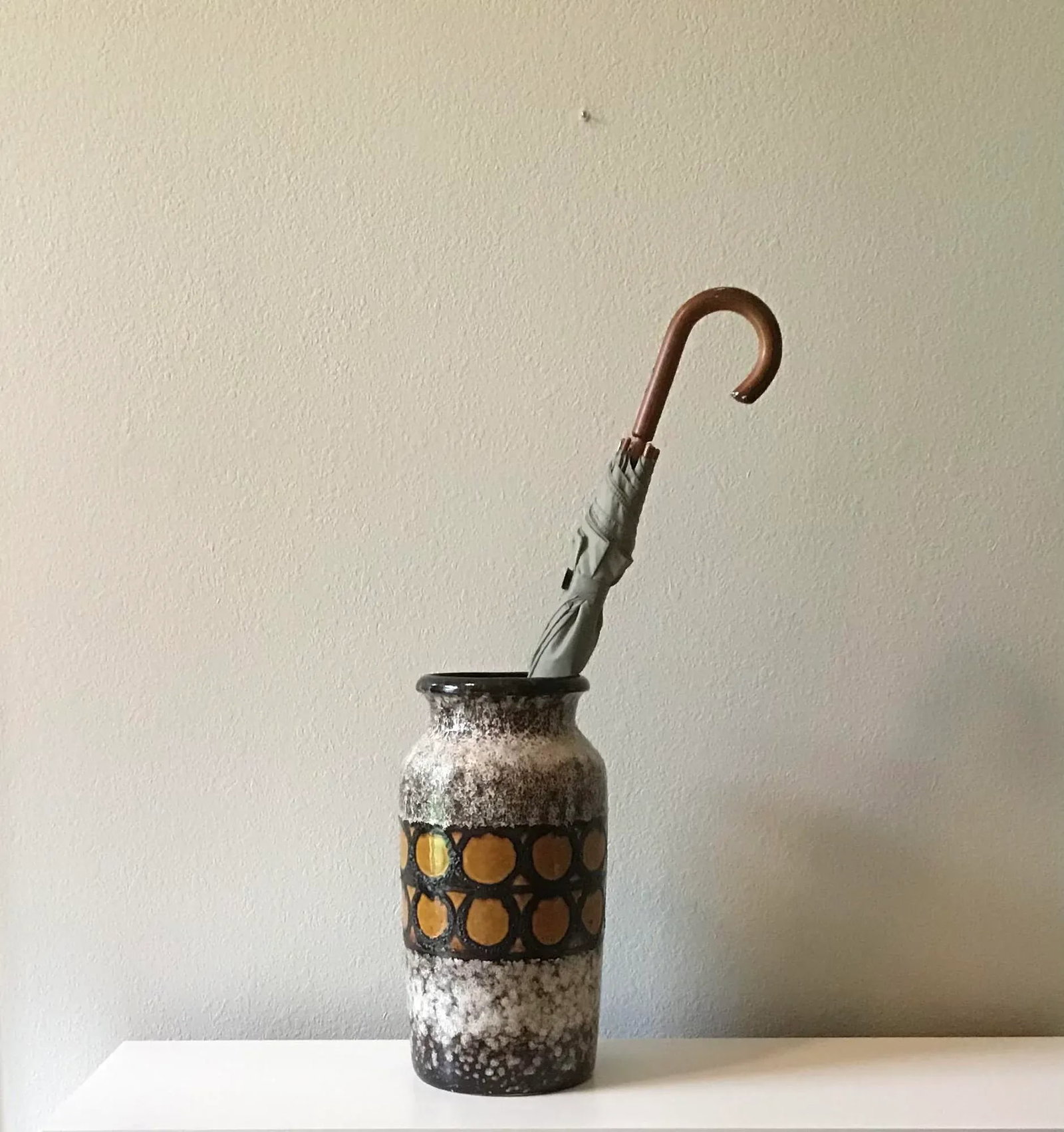 Scheurich Keramik Large Pottery W. Germany 221-44, Umbrella Stand Pot - 2