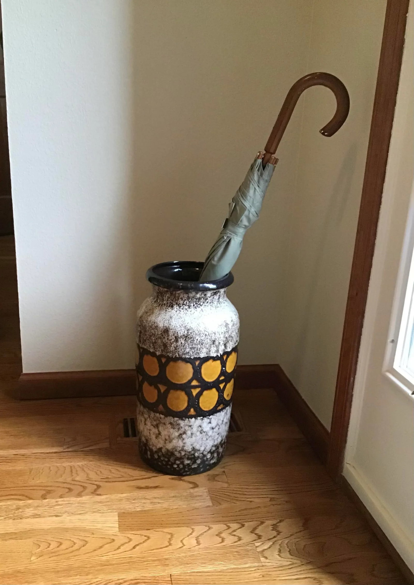 Scheurich Keramik Large Pottery W. Germany 221-44, Umbrella Stand Pot - 4
