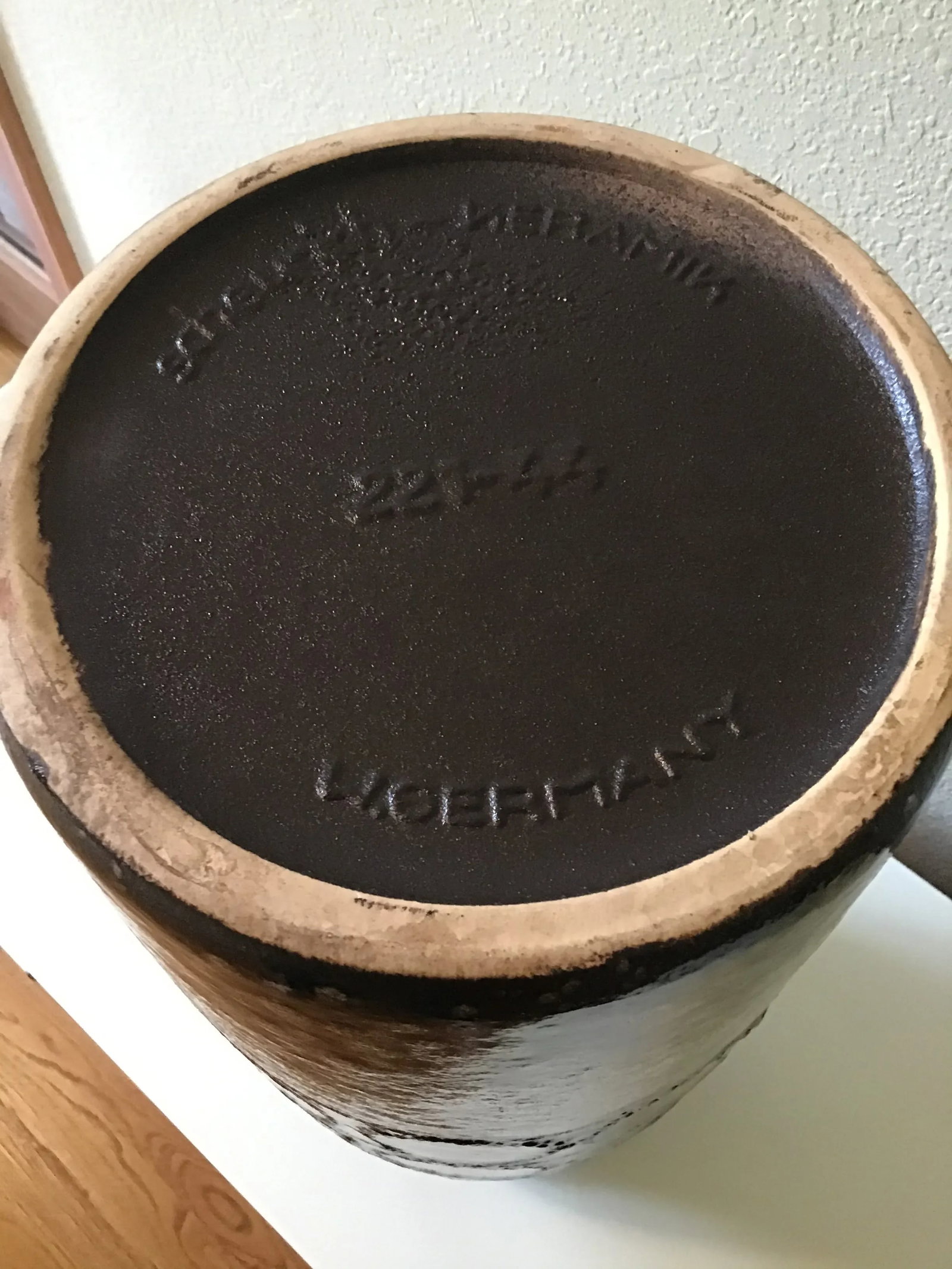 Scheurich Keramik Large Pottery W. Germany 221-44, Umbrella Stand Pot - 6