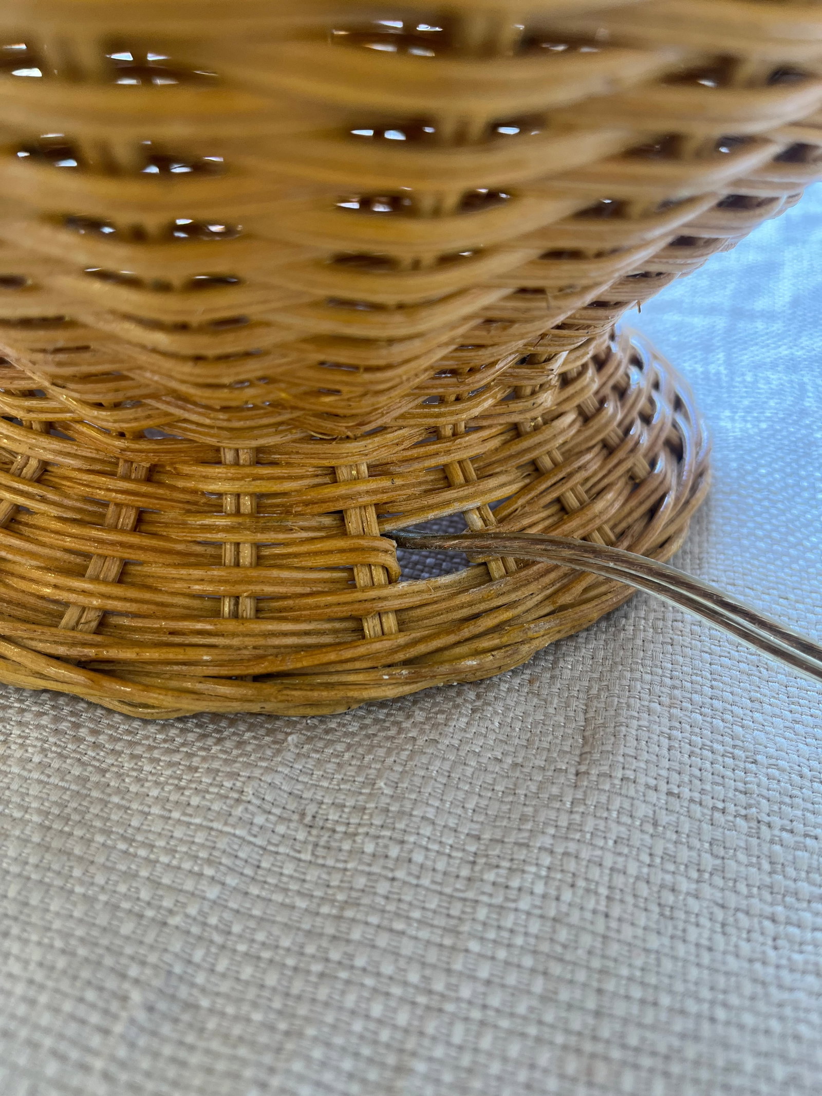 1960s Large Wicker Lamp - 6