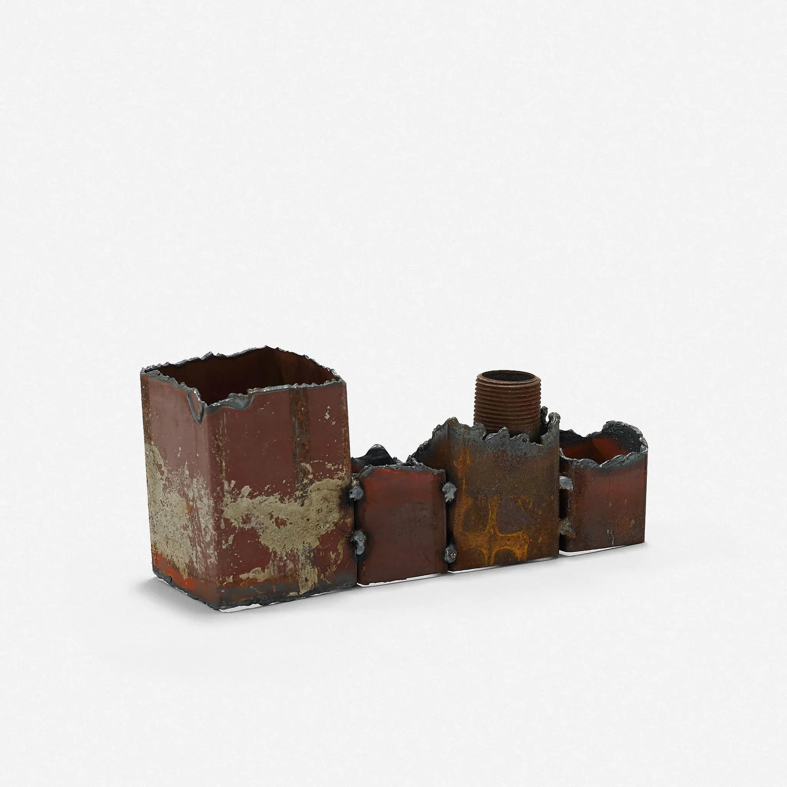 Welded Brutalist Desktop Organizer or Sculpture - 2