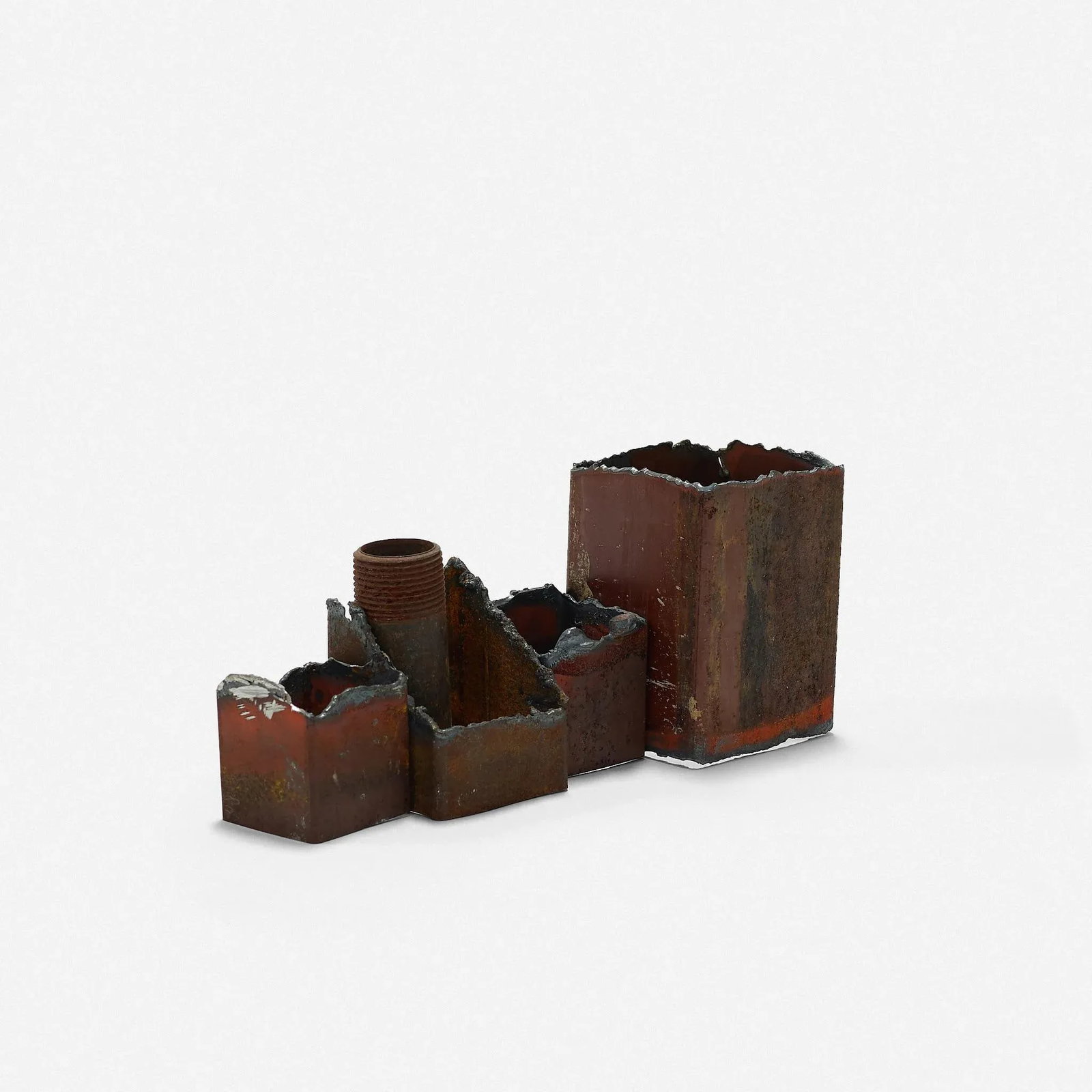 Welded Brutalist Desktop Organizer or Sculpture - 3