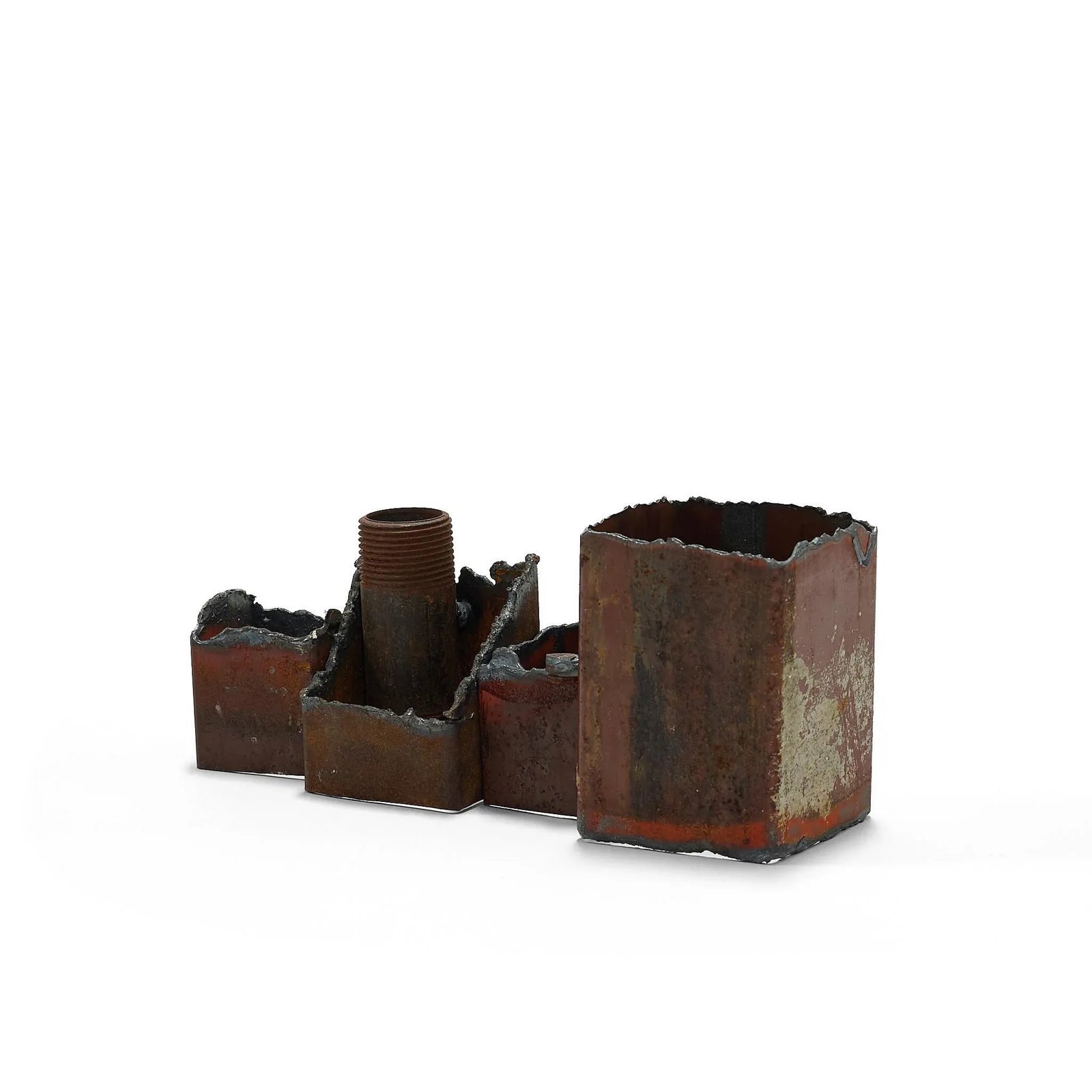 Welded Brutalist Desktop Organizer or Sculpture - 5