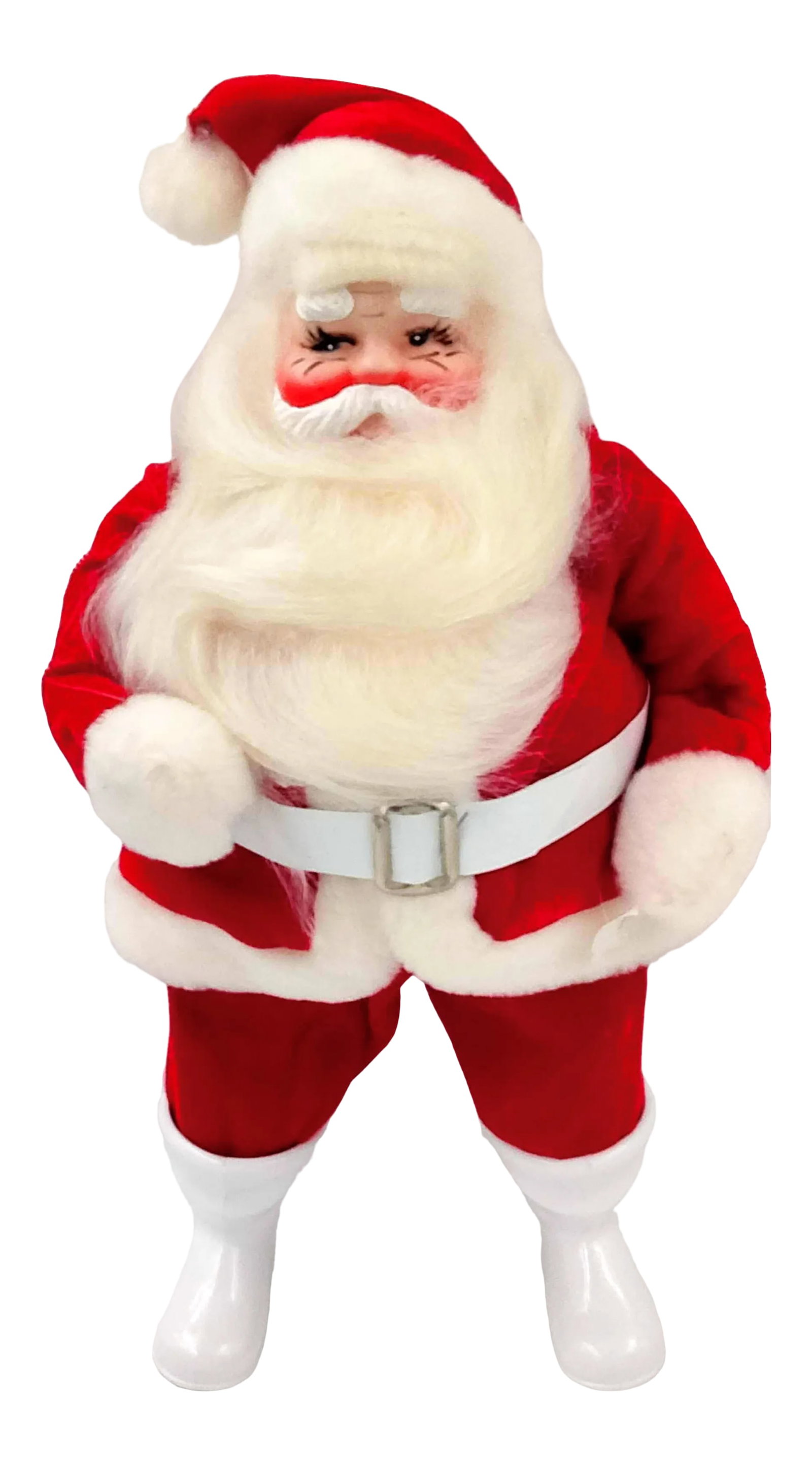 Howard Gale, Santa Claus by Howard Gale, Pristine 1950's Vintage Christmas: For the LOVE of a Howard Gale Santa!! This is the best condition HGS that I have ever seen personally. He was stored in cedar chest and never used. His original tag is not completely cut-off and you