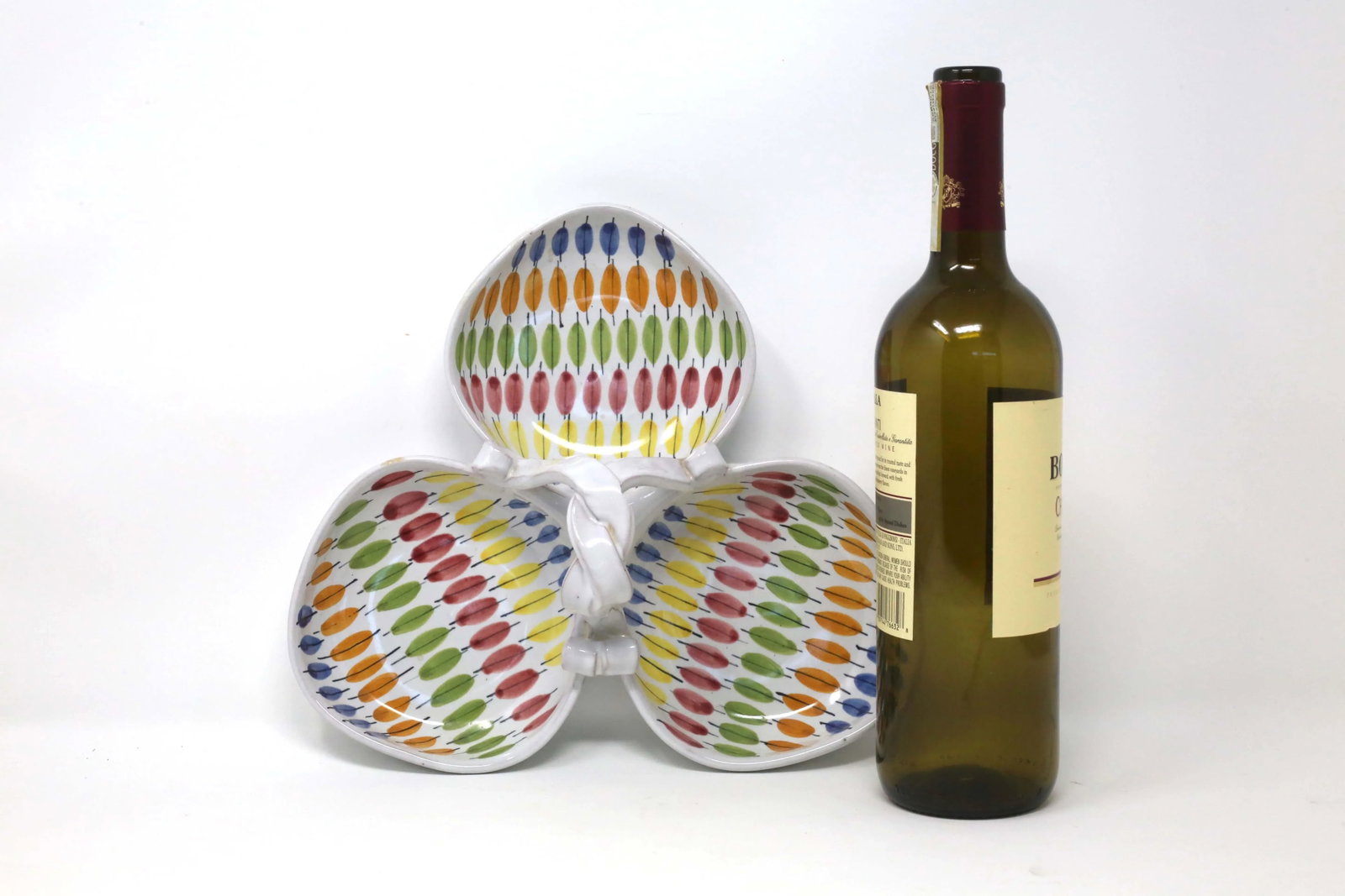 Vintage "Multi-Color Plume" Italian Serving Platter by B/3 Pottery - 7