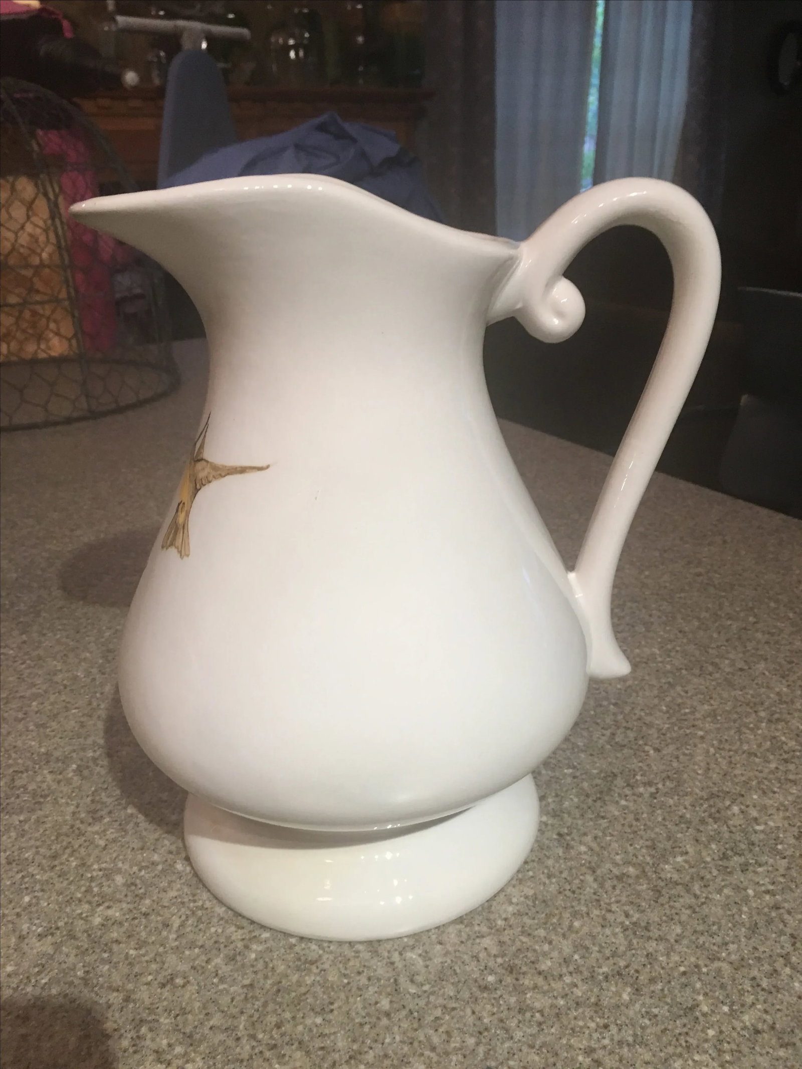 Italian Lily & Hummingbird Pitcher - 5