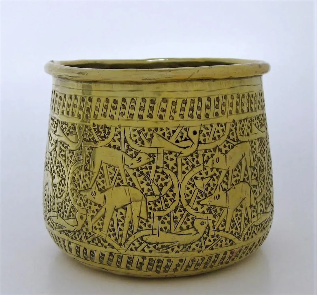 Late 19th Century Middle Eastern Brass Cup - 2