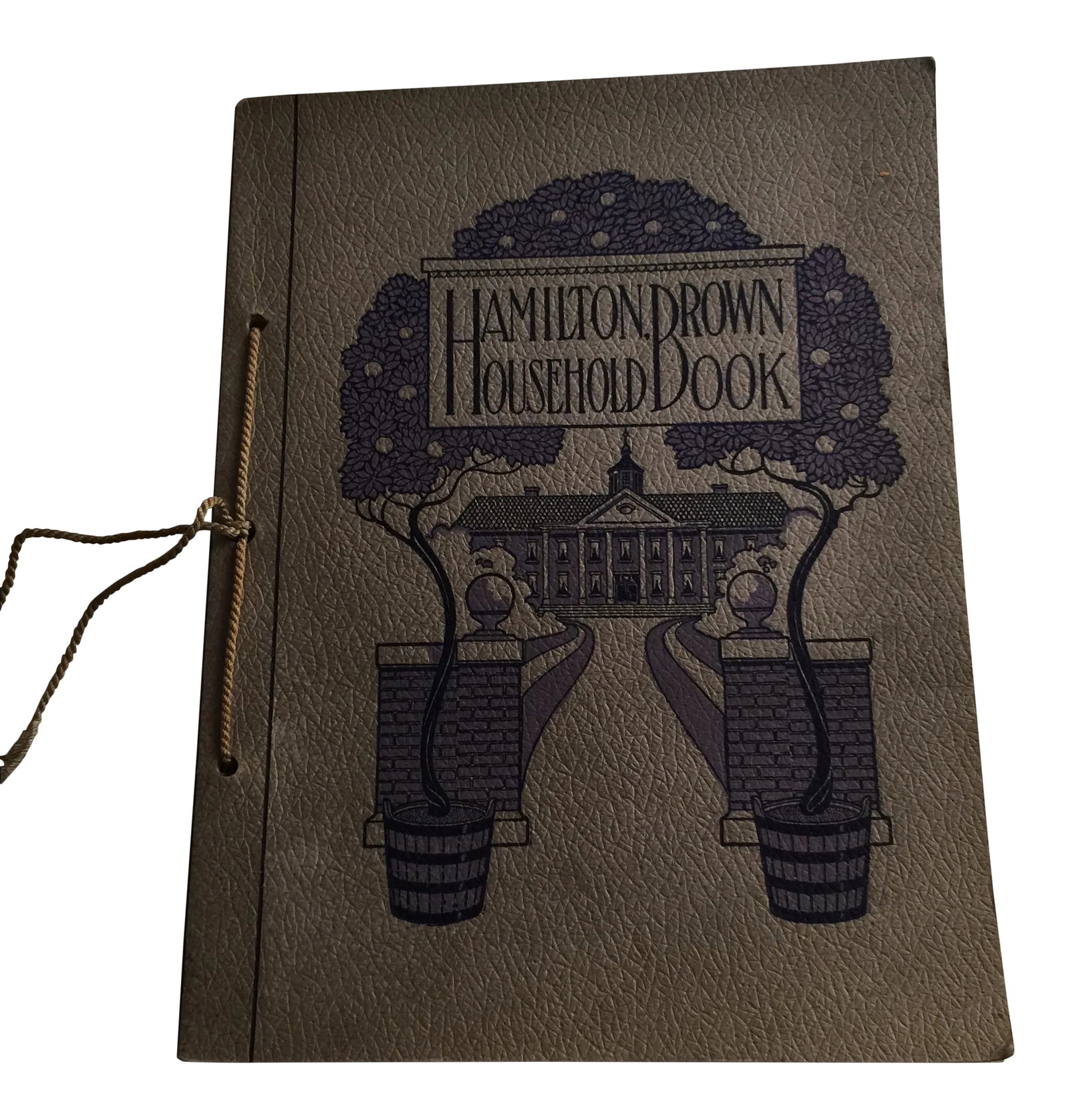 Hamilton Brown Household Book: Publisher: Hamilton, Brown Shoe Company. St. Louis, Missouri. First edition book. 96 pages including an Index. Bound in string tie illustrated gray wraps. Awesome examples of 1910 era footwear styles