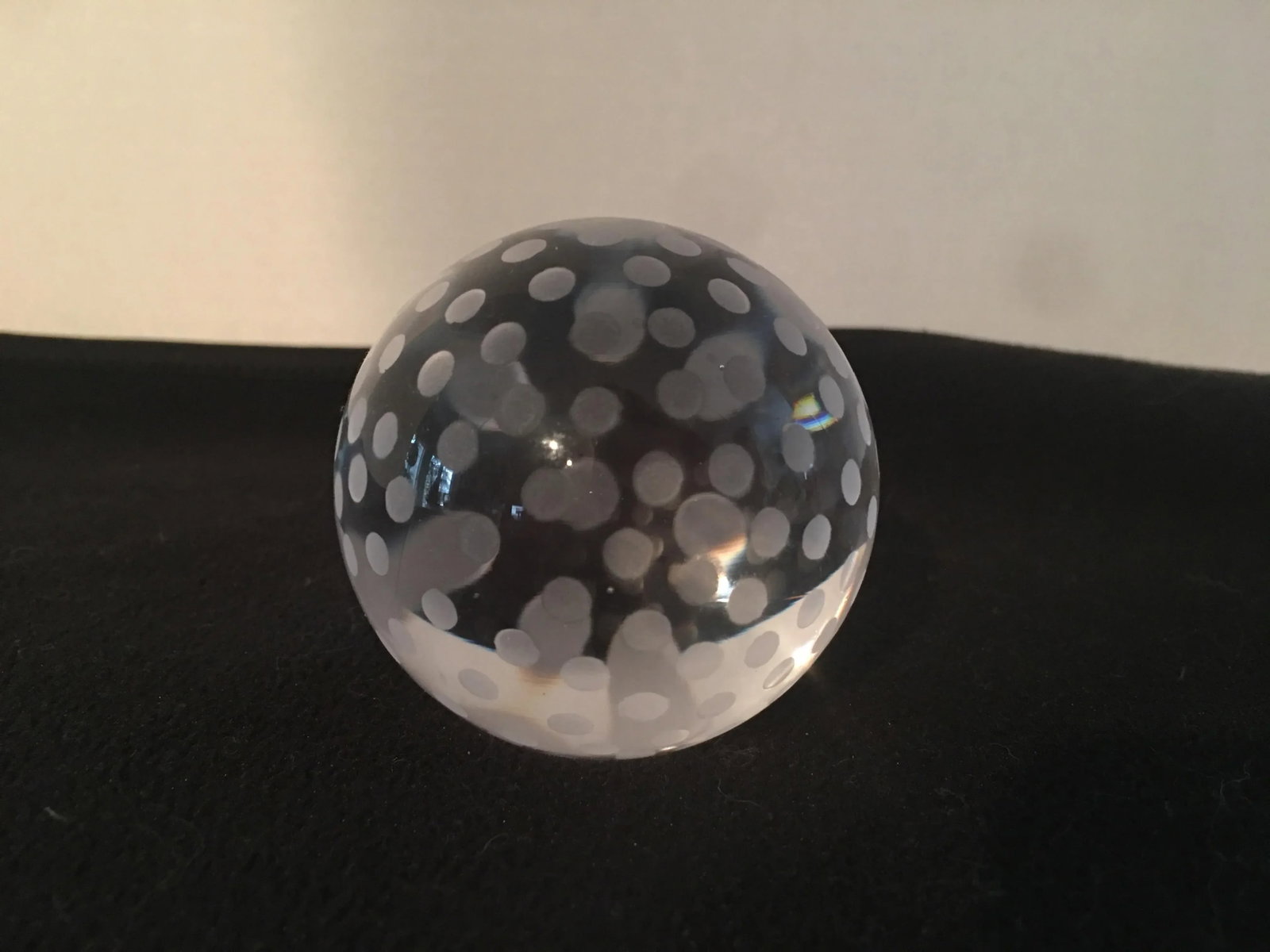 Tiffany and Co. Crystal Golf Ball Paper Weight - 5