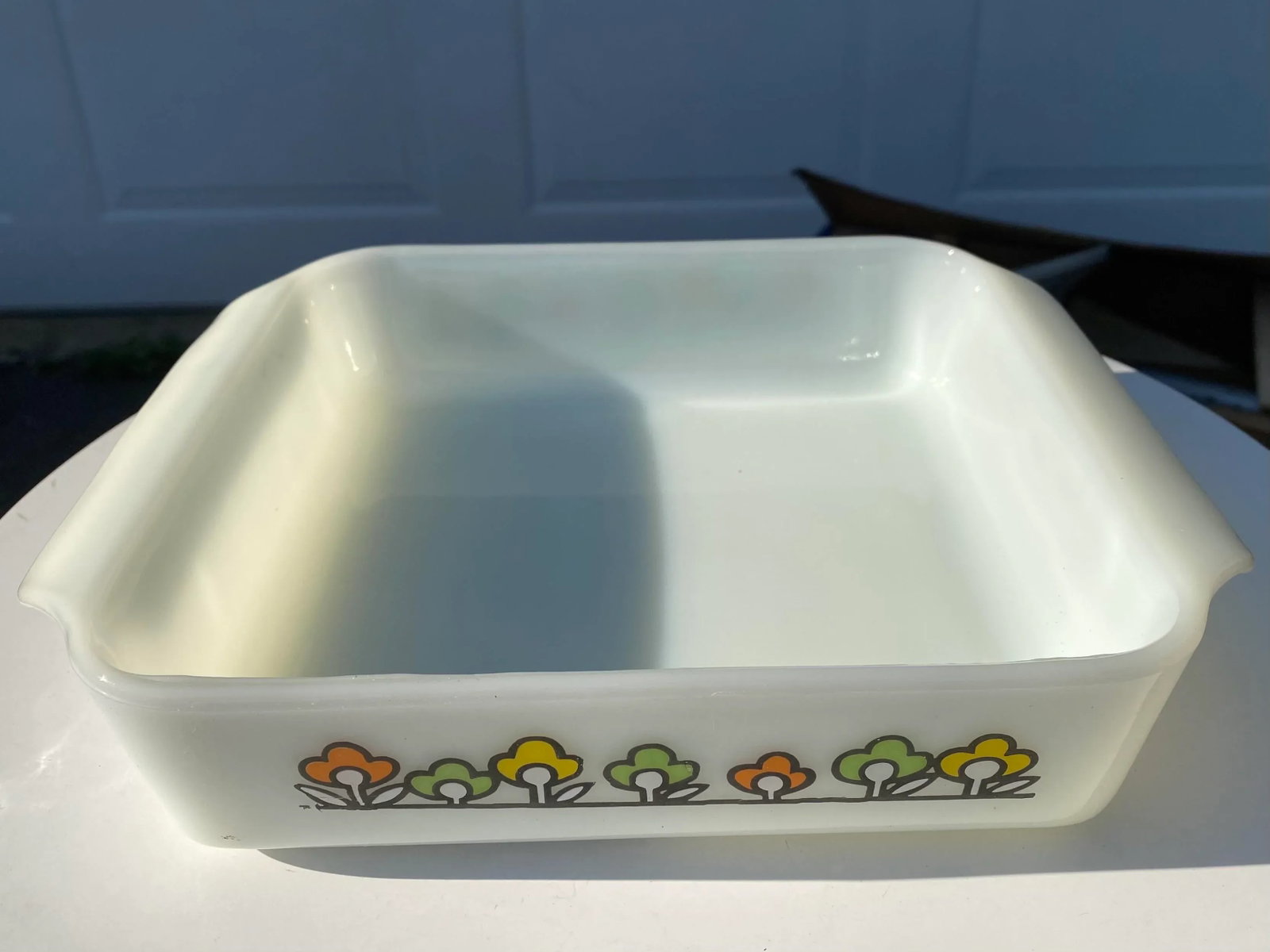Mid 20th Century Anchor Hocking Milk Glass Square Casserole Dish - 2