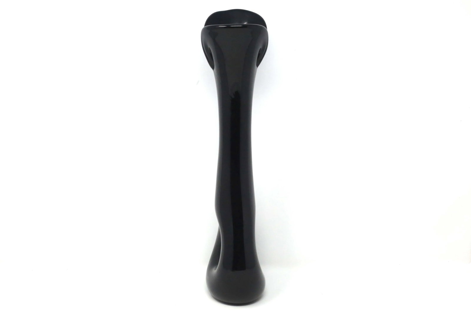 Vintage Tall Black Sculptural Vase - 2