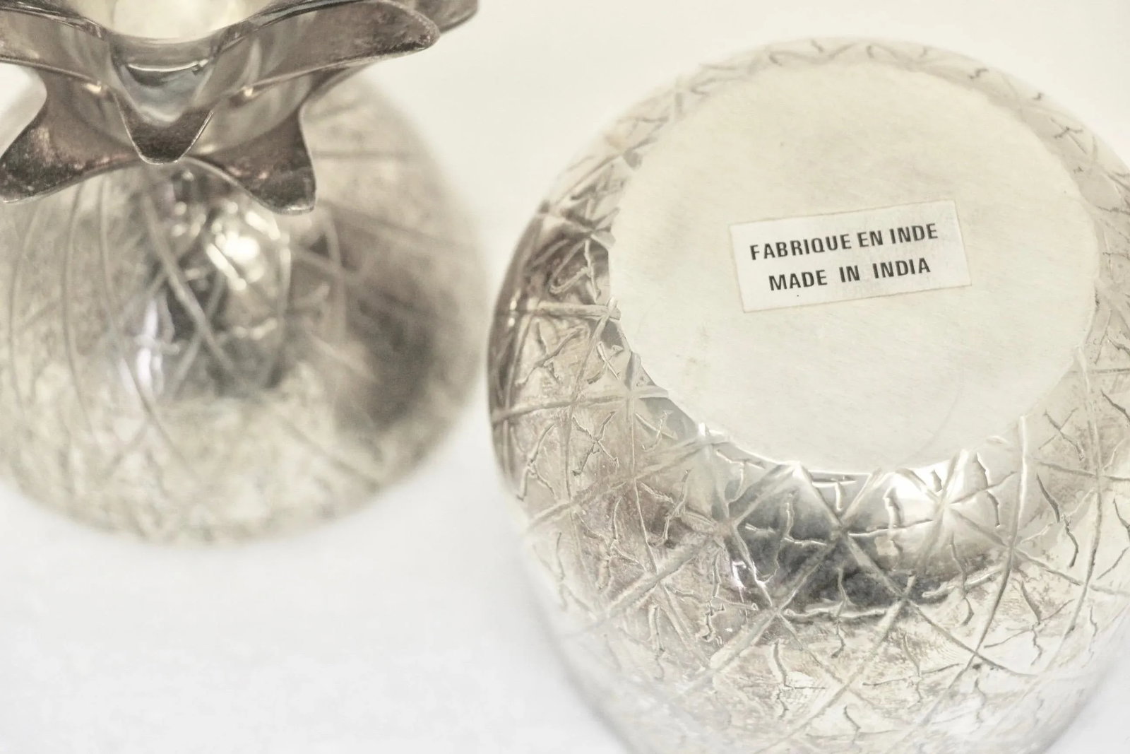 Silverplated Etched Pineapple Indian Votive Candleholder - 5