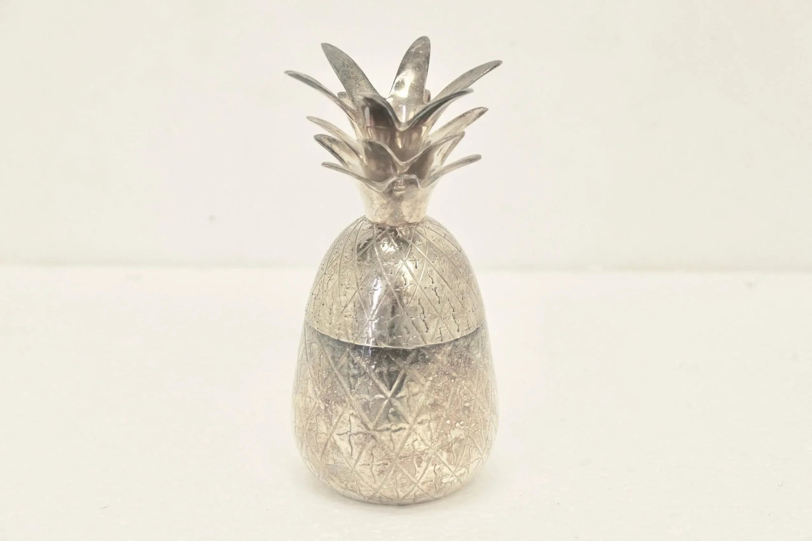 Silverplated Etched Pineapple Indian Votive Candleholder - 6