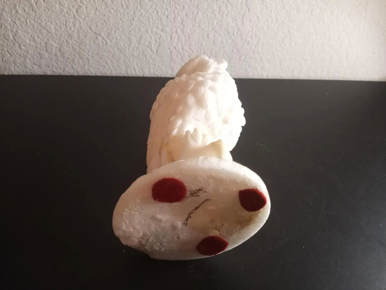 Alabaster White Owl Figurine - 2