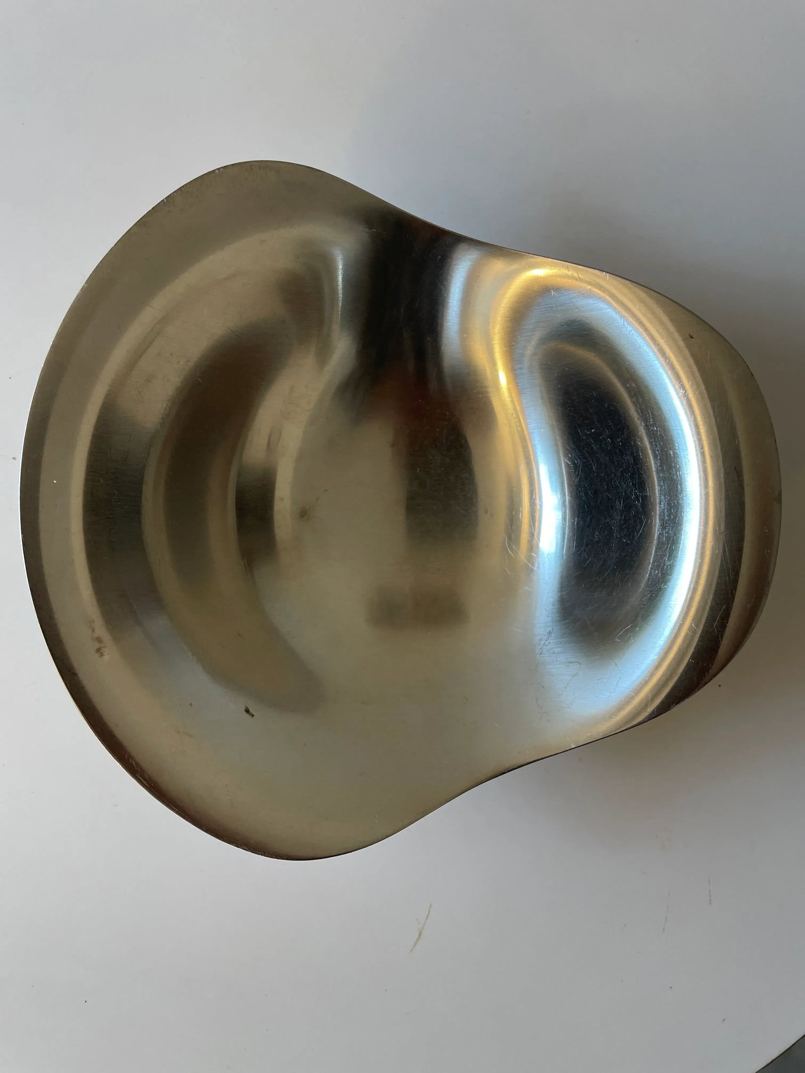 1950s Danish Stainless Steel Amoeba-Shaped Bowl - 2