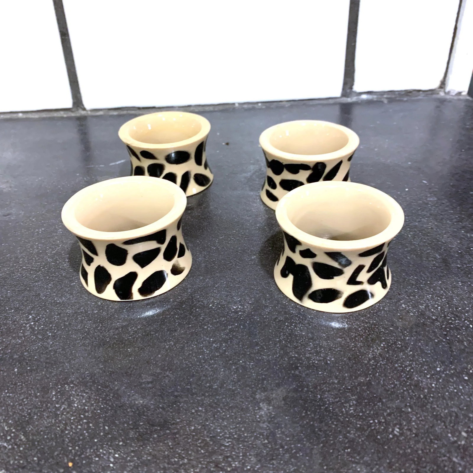 Vintage Leopard Spots Napkin Rings - a Set of 4 - 2