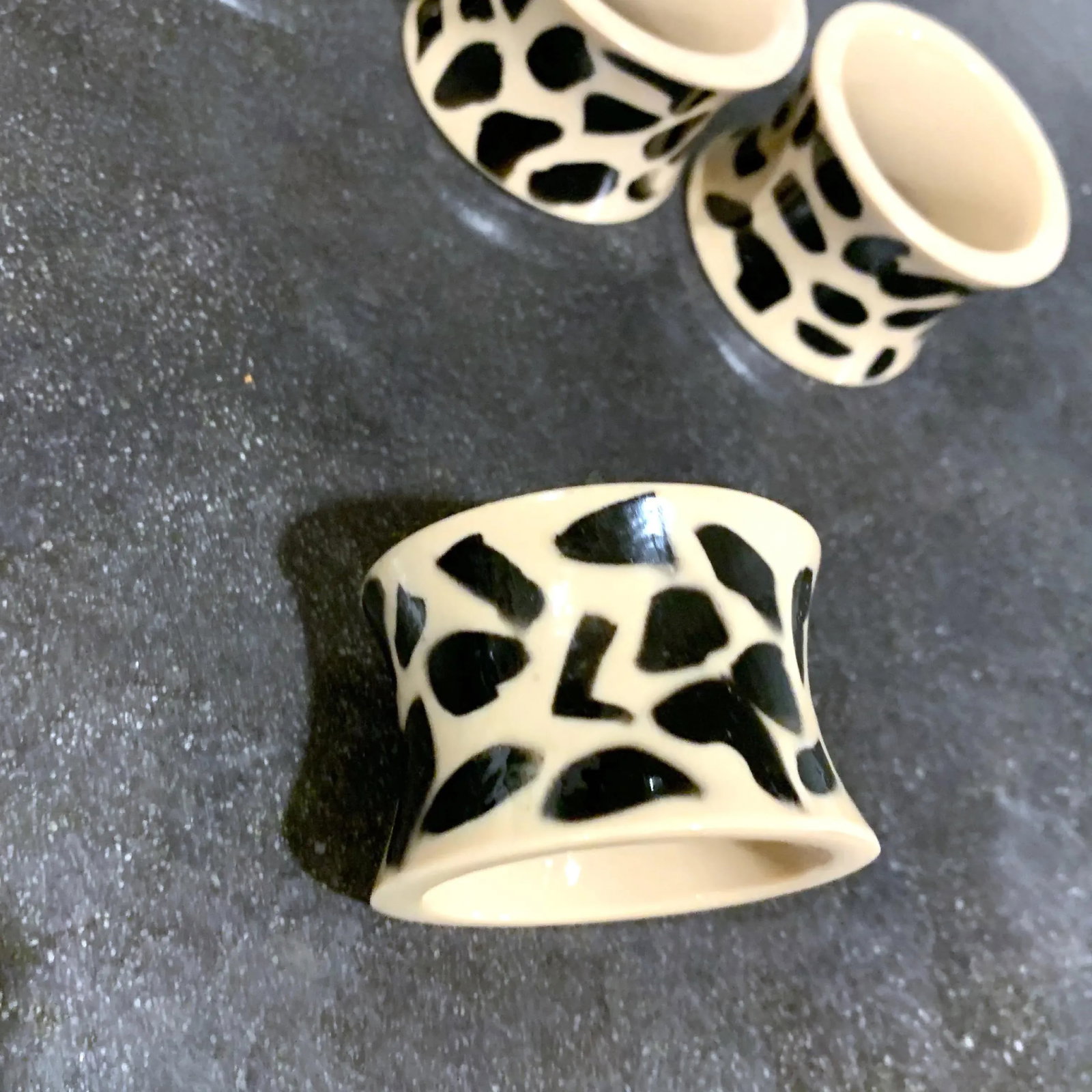 Vintage Leopard Spots Napkin Rings - a Set of 4 - 3