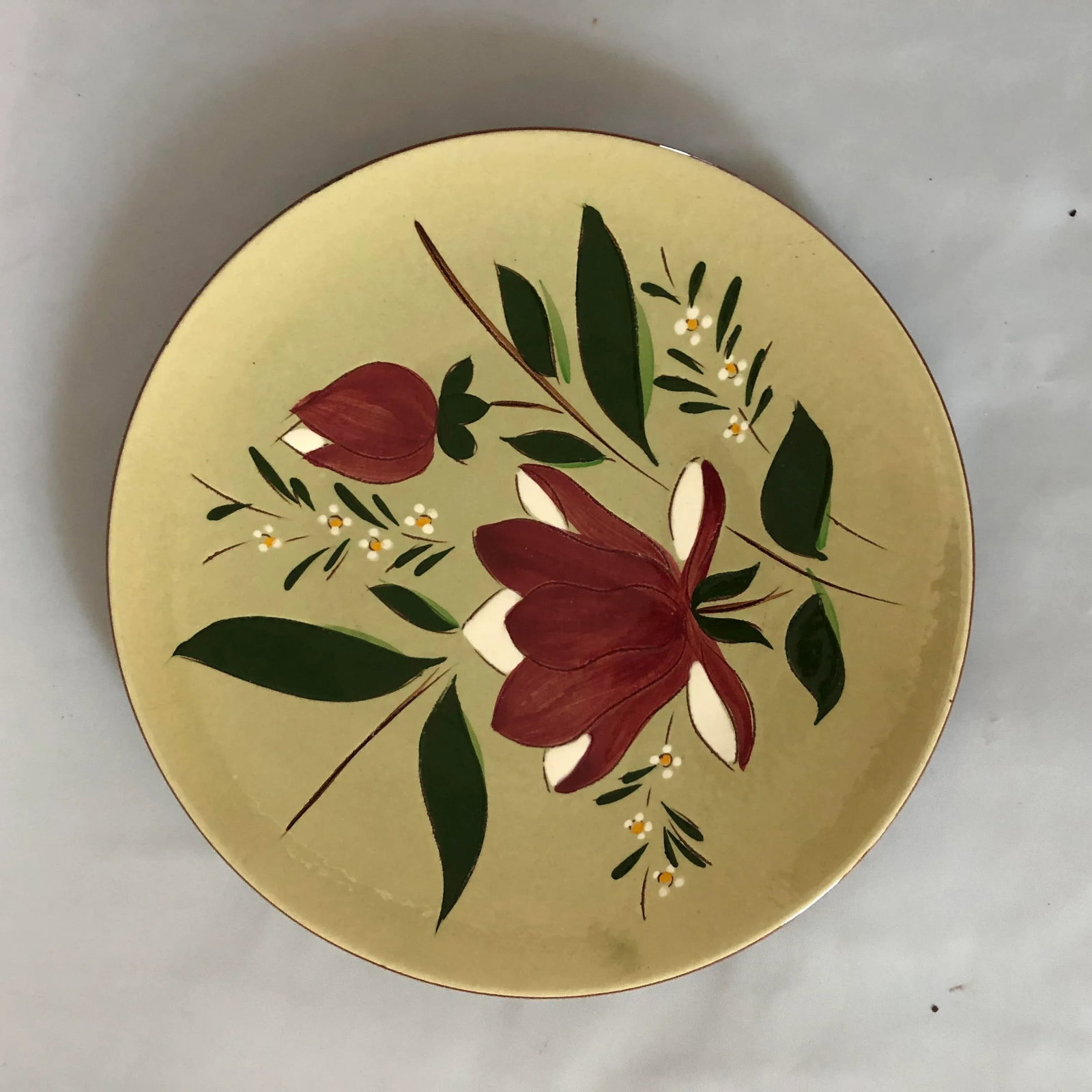 Midcentury Stangl Pottery "Magnolia" Dinner Plates S/2 - 2