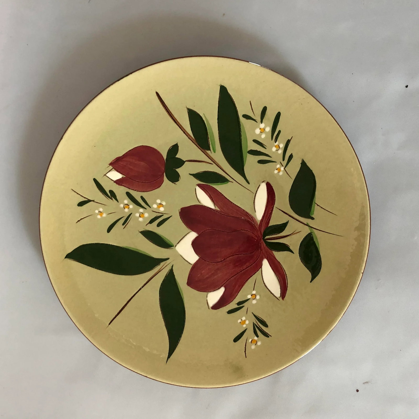 Midcentury Stangl Pottery "Magnolia" Dinner Plates S/2 - 4