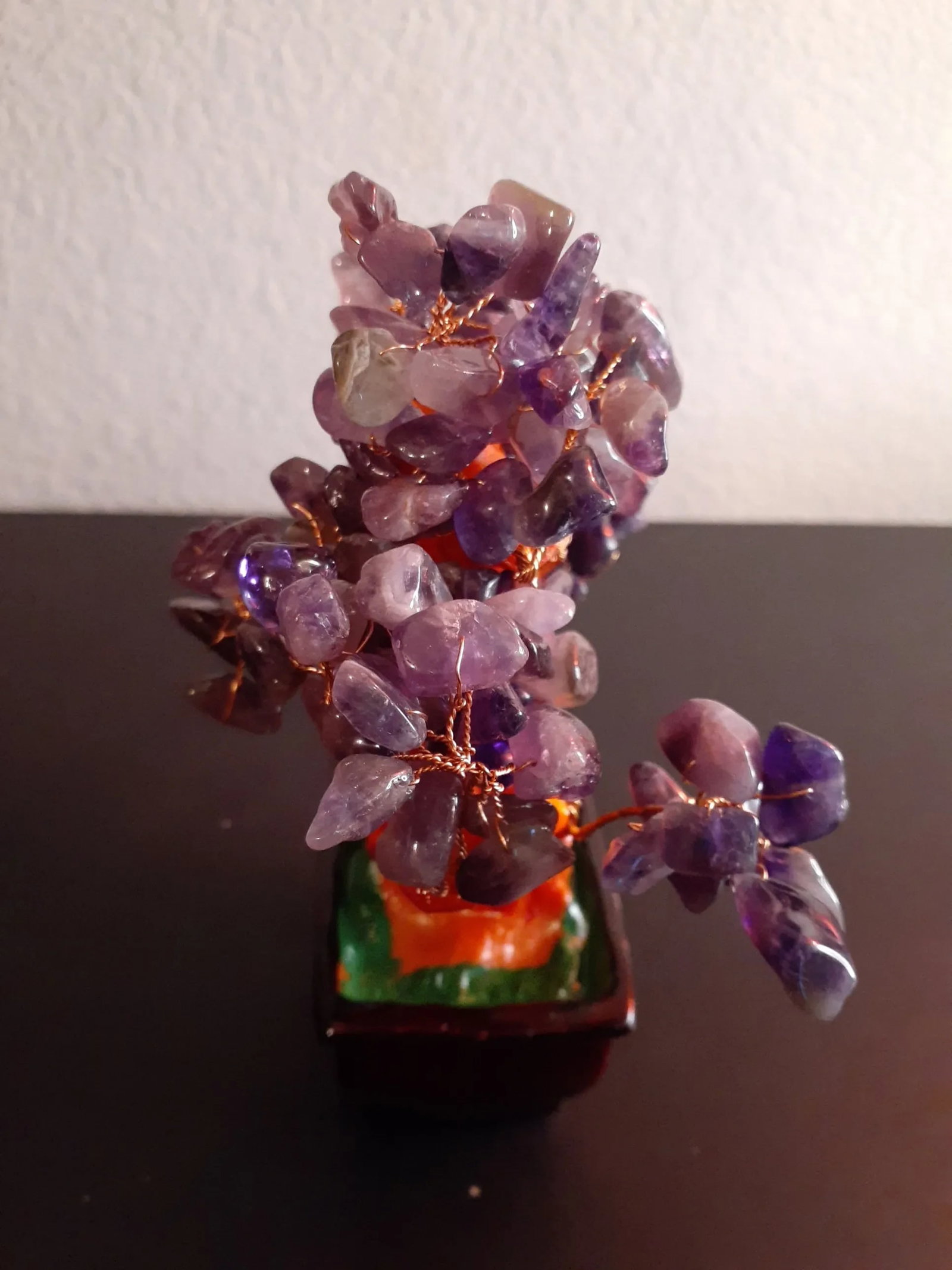 1980s Feng Shui Amethyst Crystal Bonsai Tree - 3