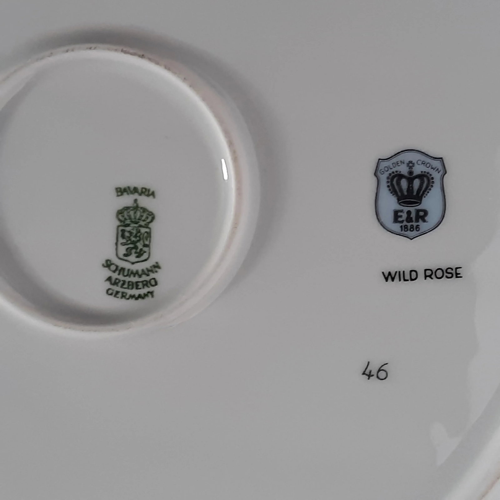 Vintage 1955 Schumann E & R Wild Rose Chop Plate Round Platter - 10