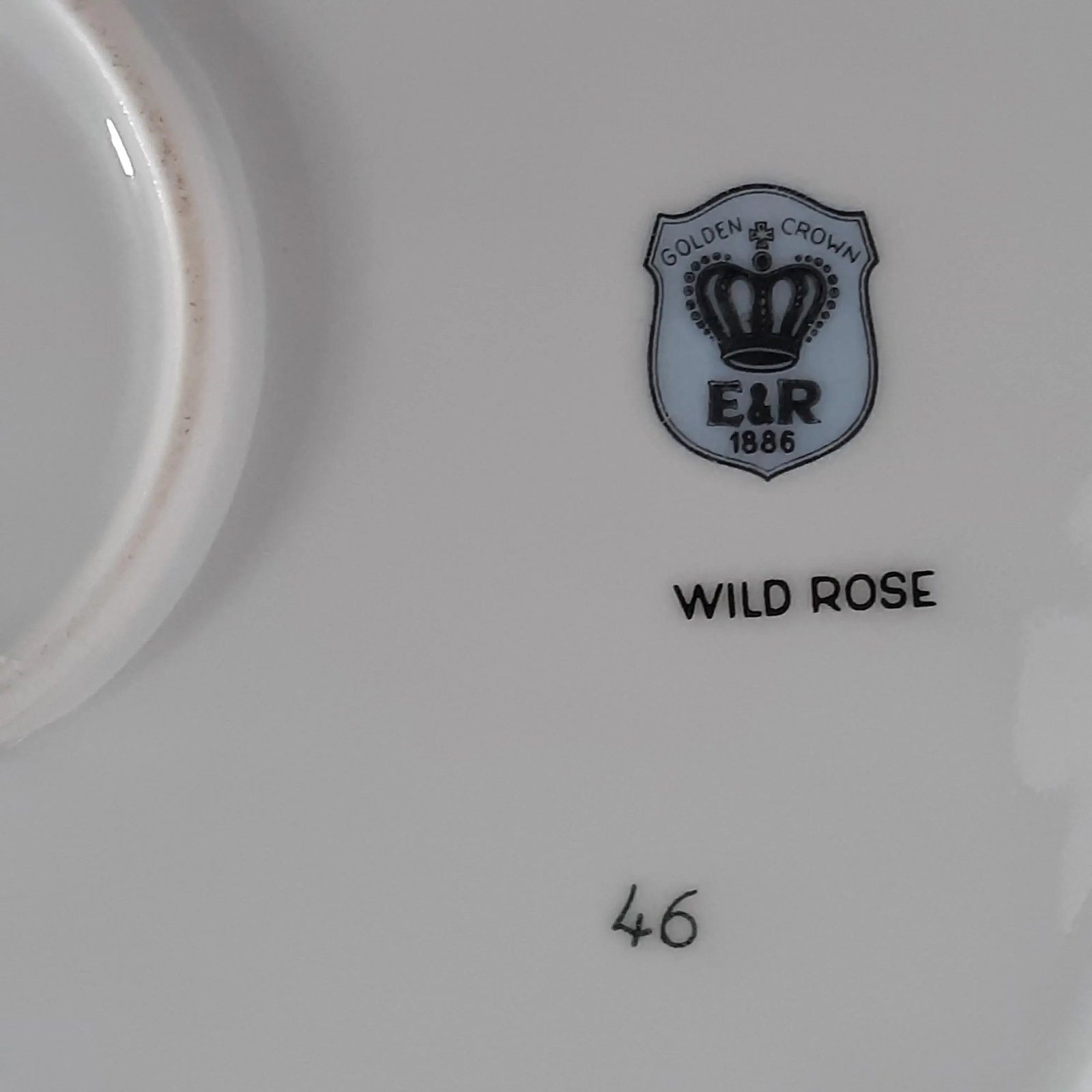 Vintage 1955 Schumann E & R Wild Rose Chop Plate Round Platter - 8
