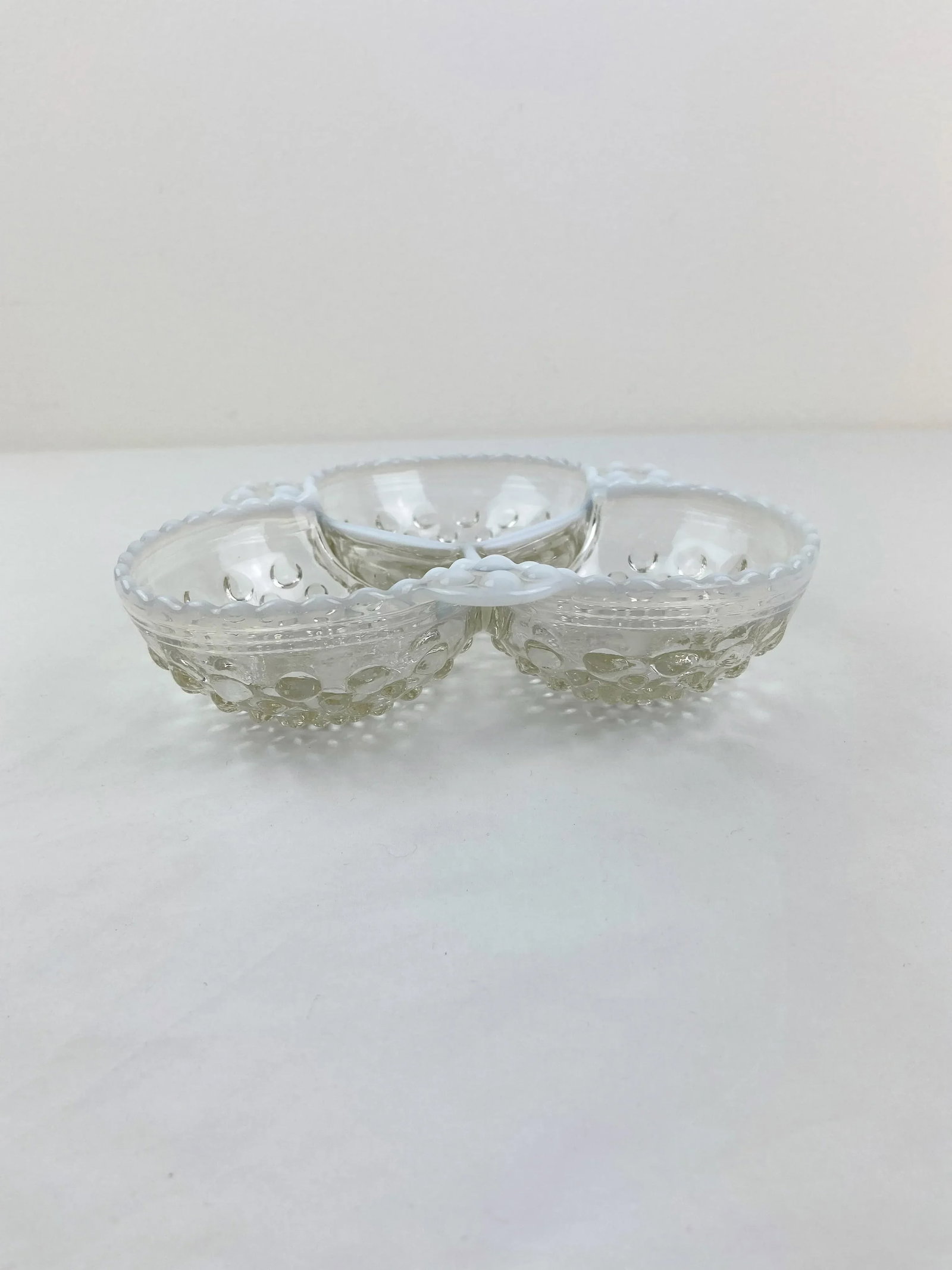 1940's Anchor Hocking Moonstone Opalescent Divided Dish - 3