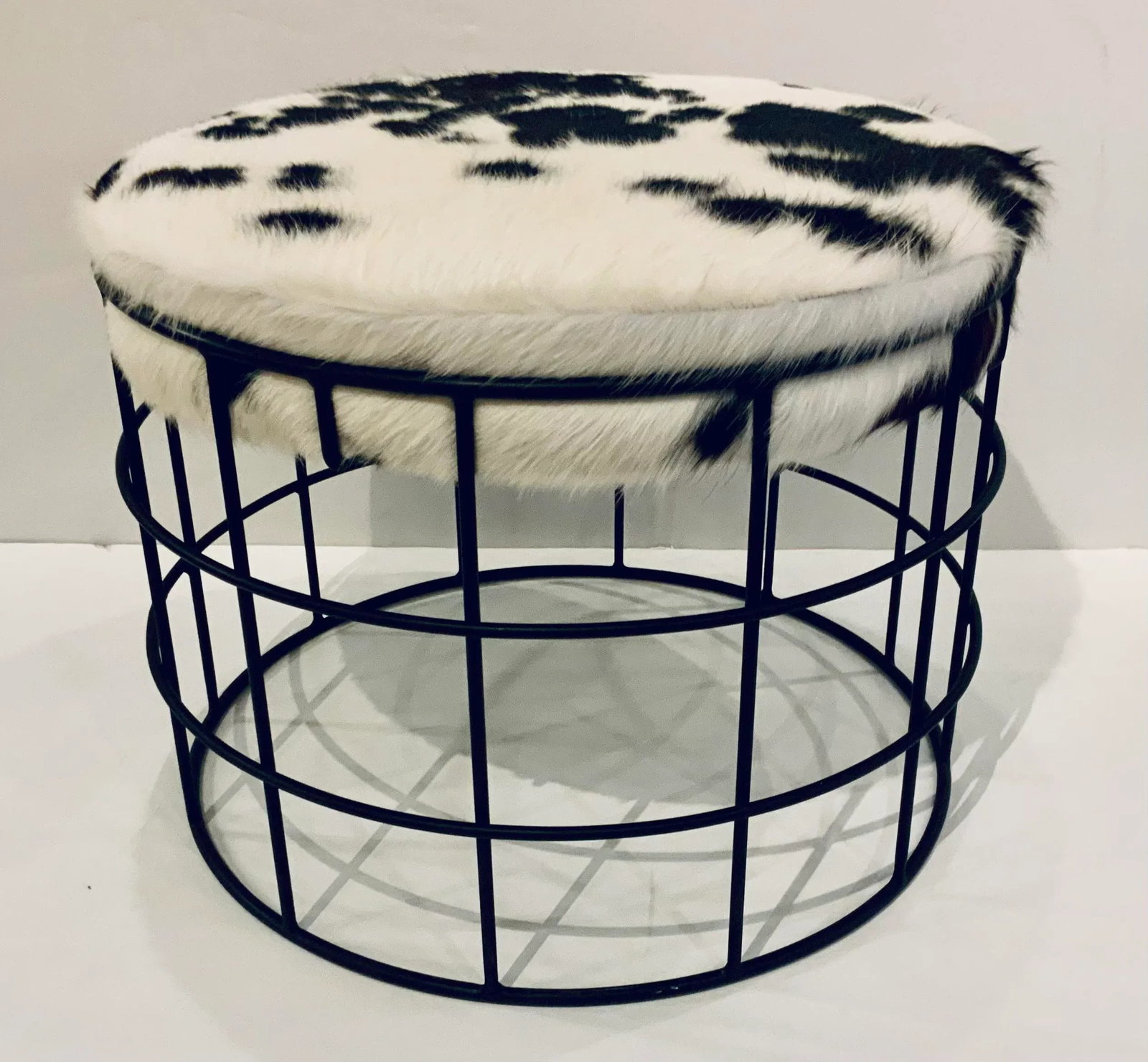 Modern Hair on Hide Ottoman - 4