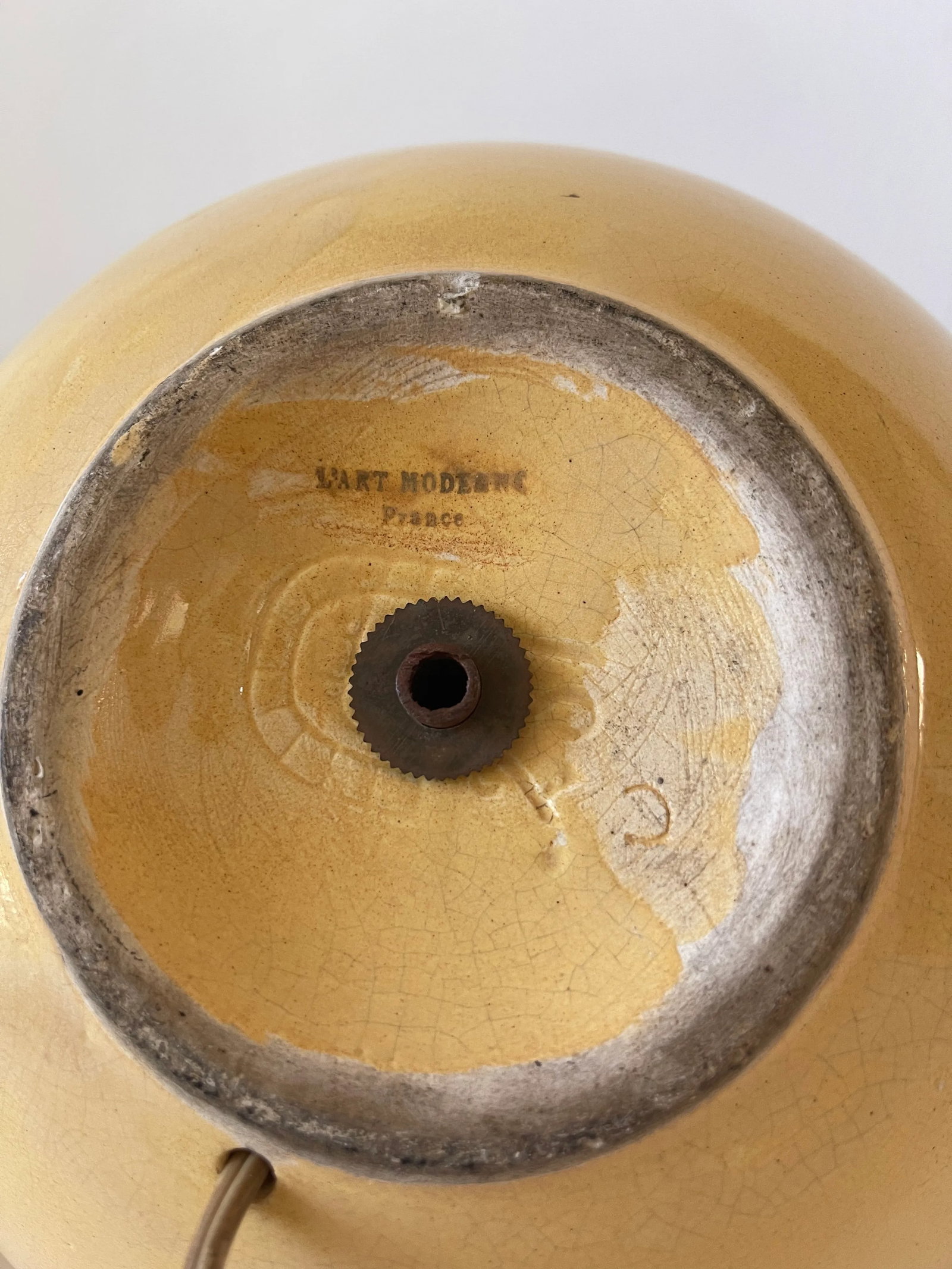 1960s French Modern Ceramic Art Lamp - 10