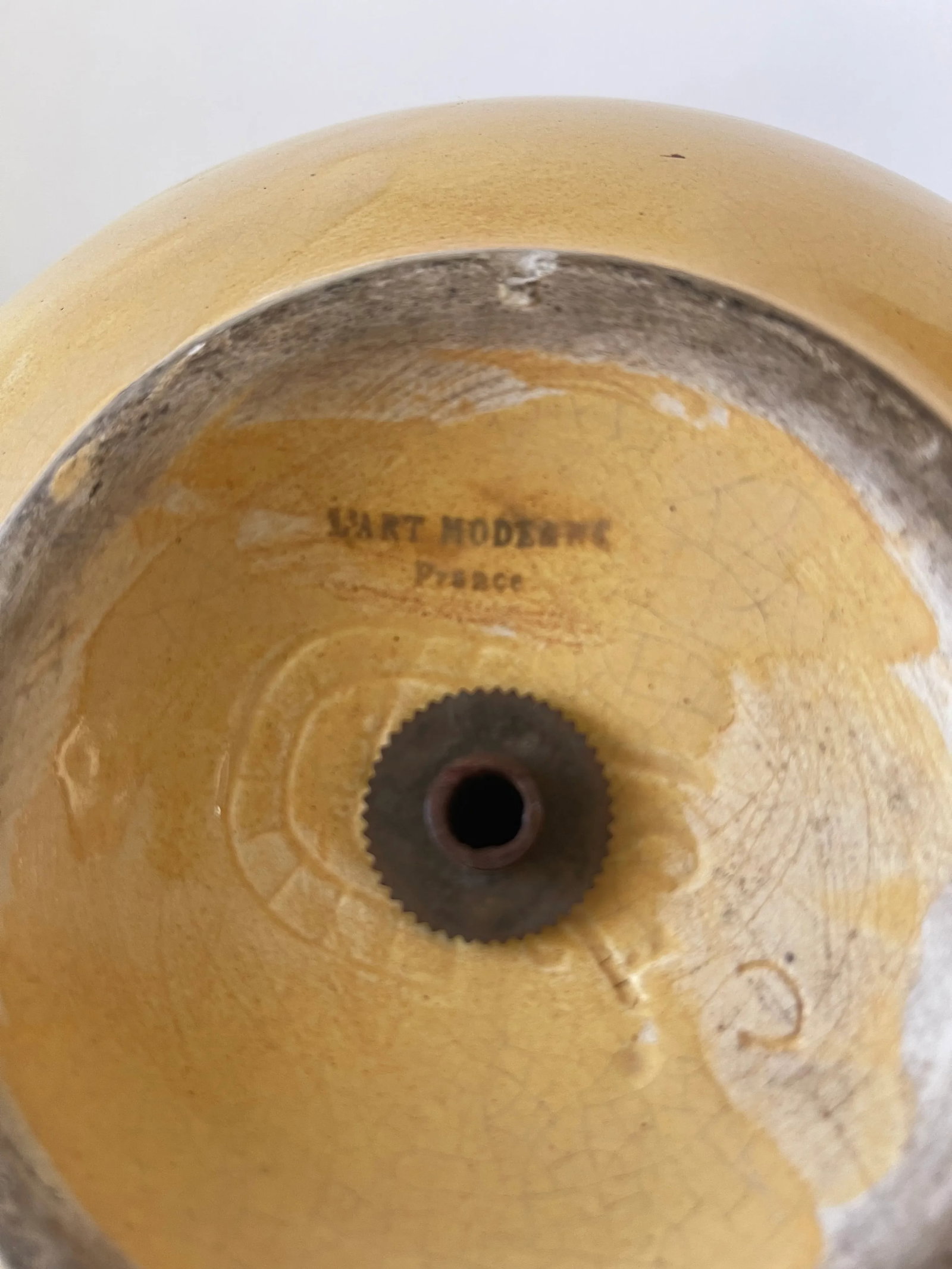 1960s French Modern Ceramic Art Lamp - 8