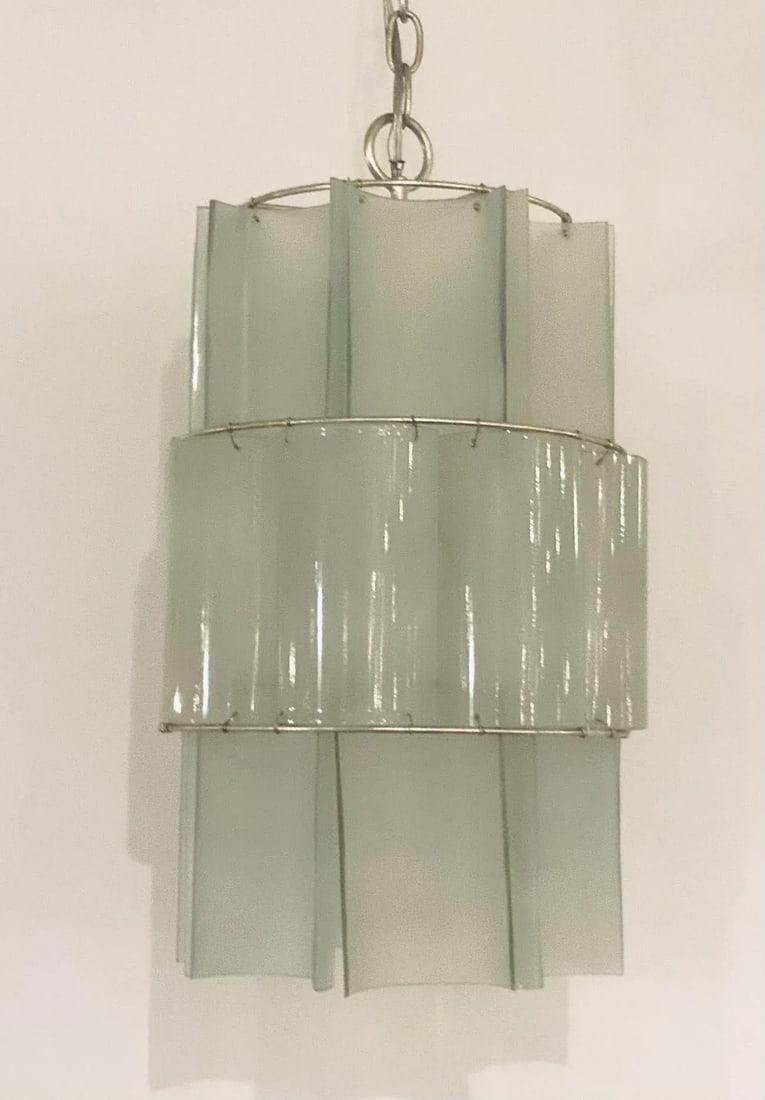 Currey & Co. Modern Frosted Glass Pendant Light Prototype - 5