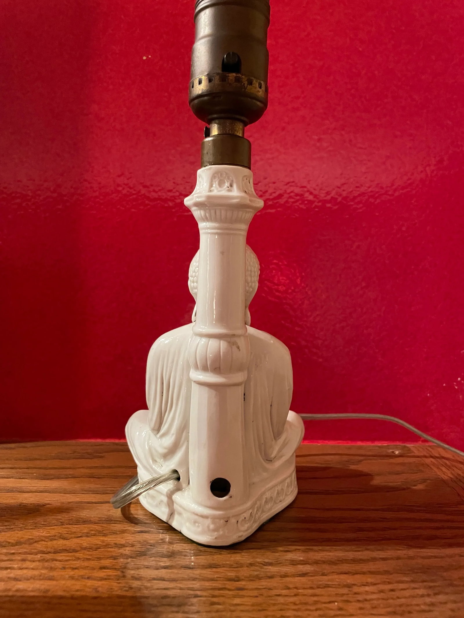 1920s Small Blanc De Chine Seated Buddha Lamp - 4