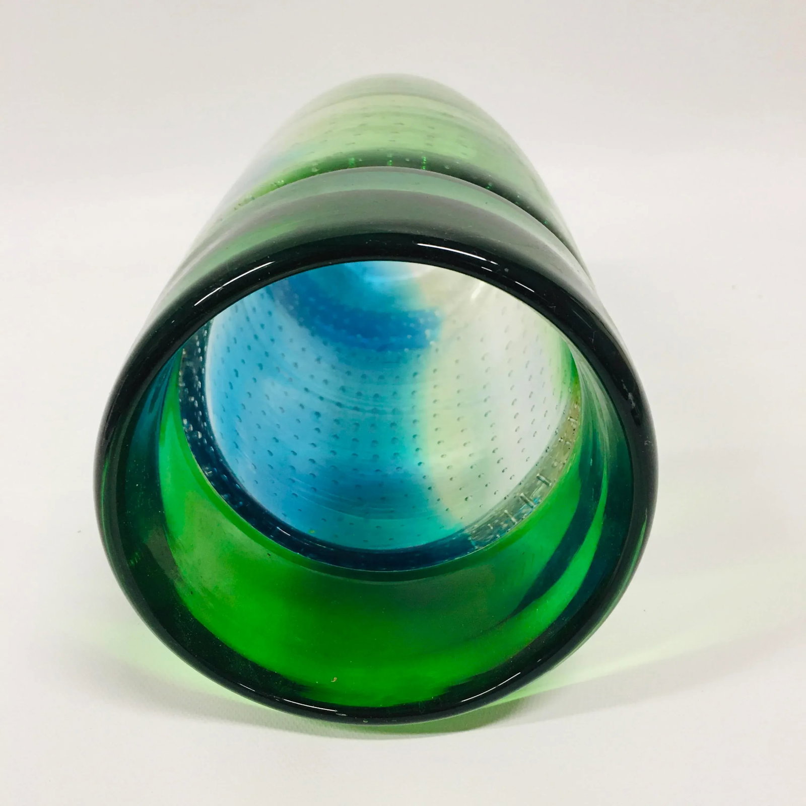 1990s Hand Blown Murano Art Glass Vase - 4