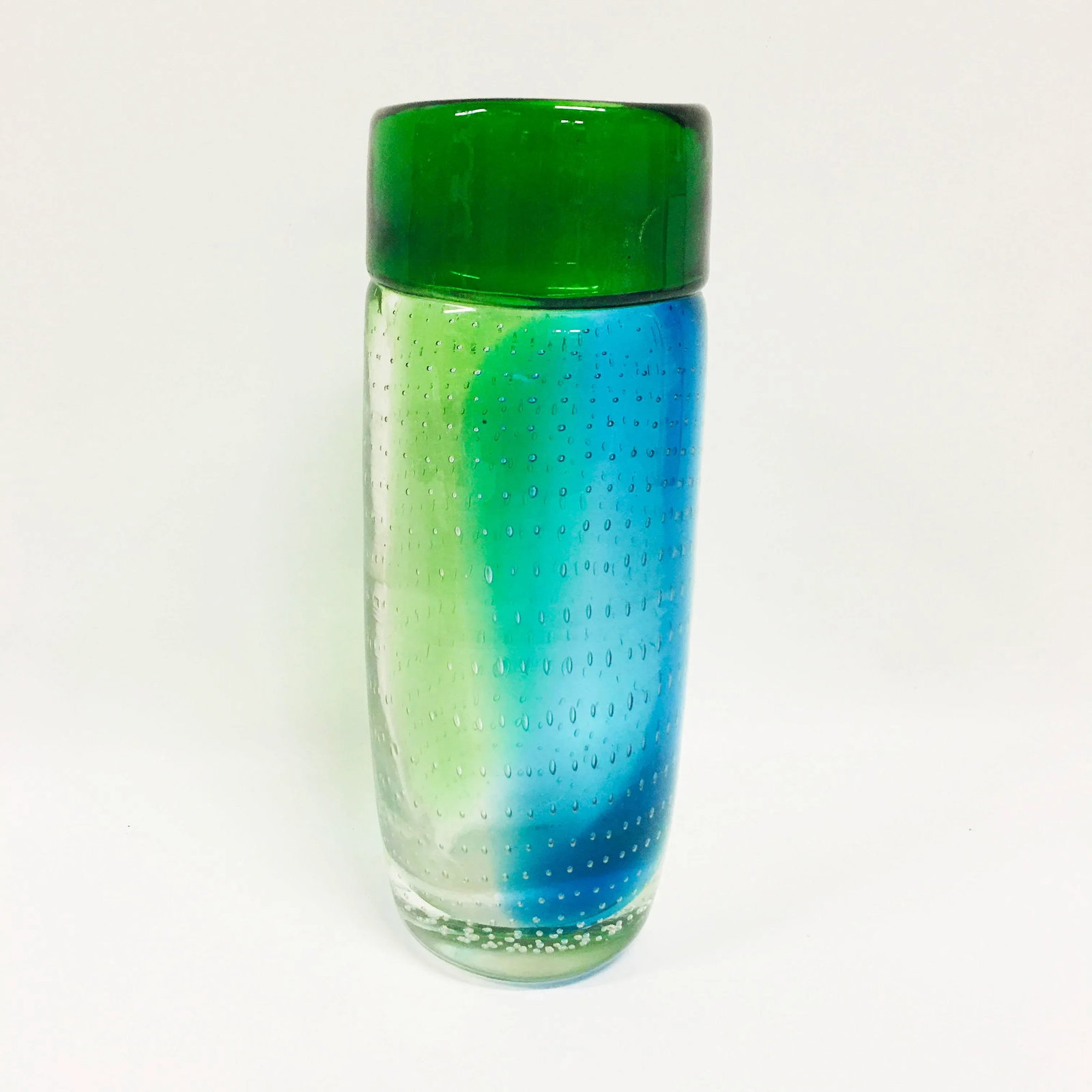1990s Hand Blown Murano Art Glass Vase - 6