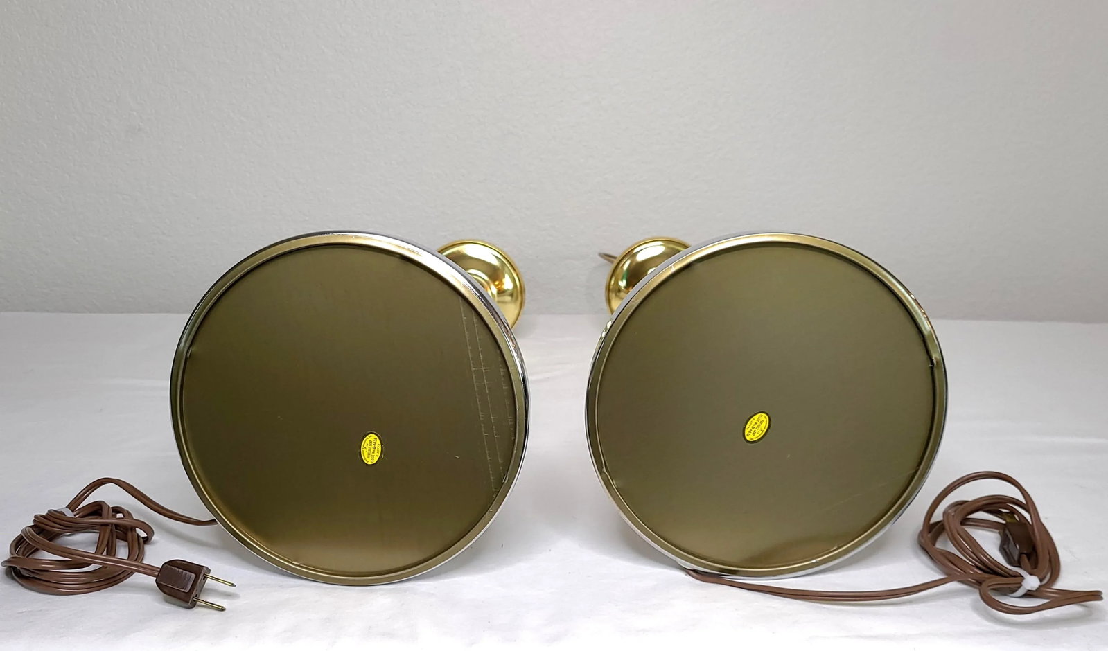 Mastercraft Chrome and Lacquered Brass Table Lamps - a Pair - 7