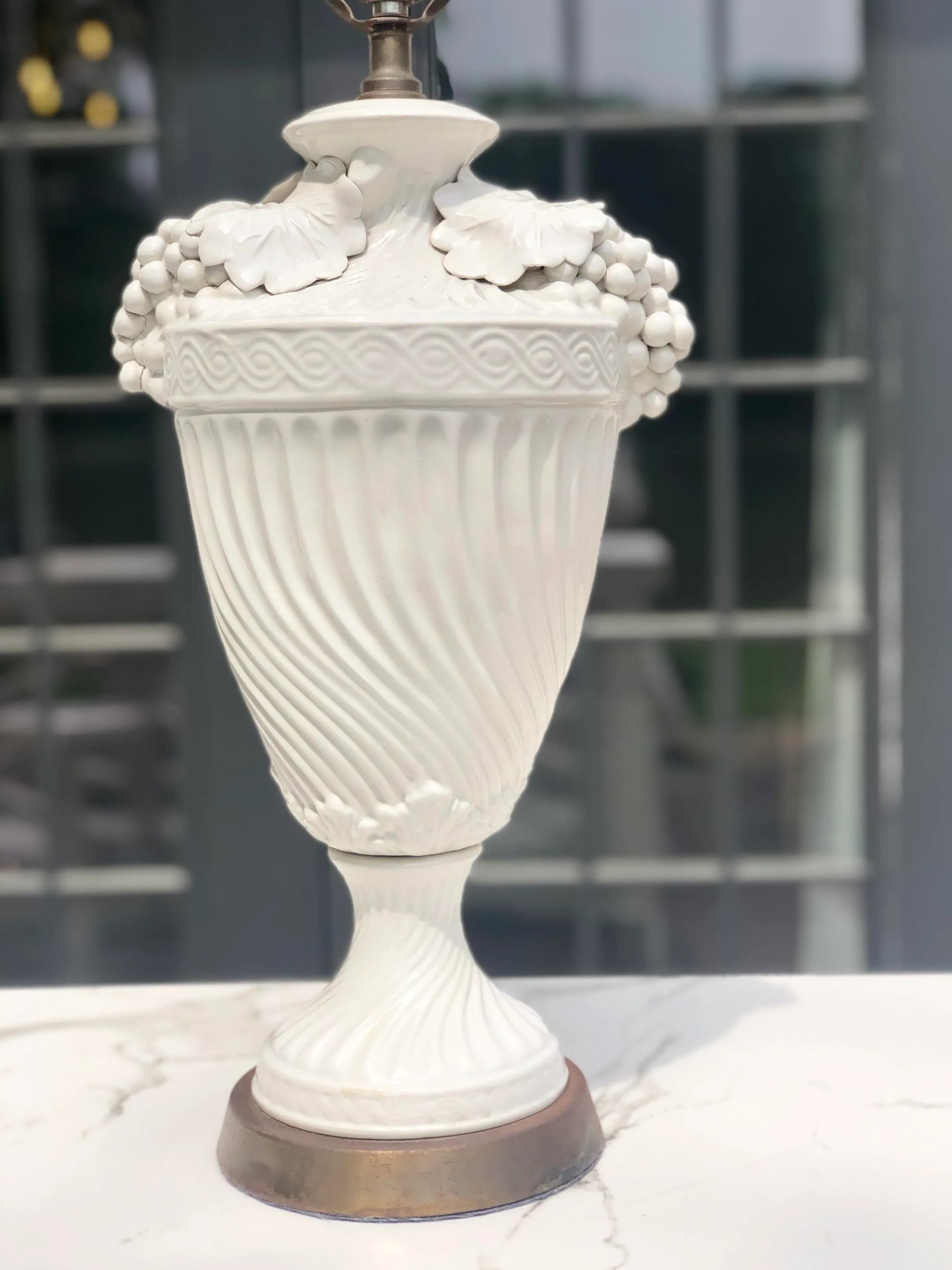 Antique Italian Capodimonte Style Vase Lamp - 10