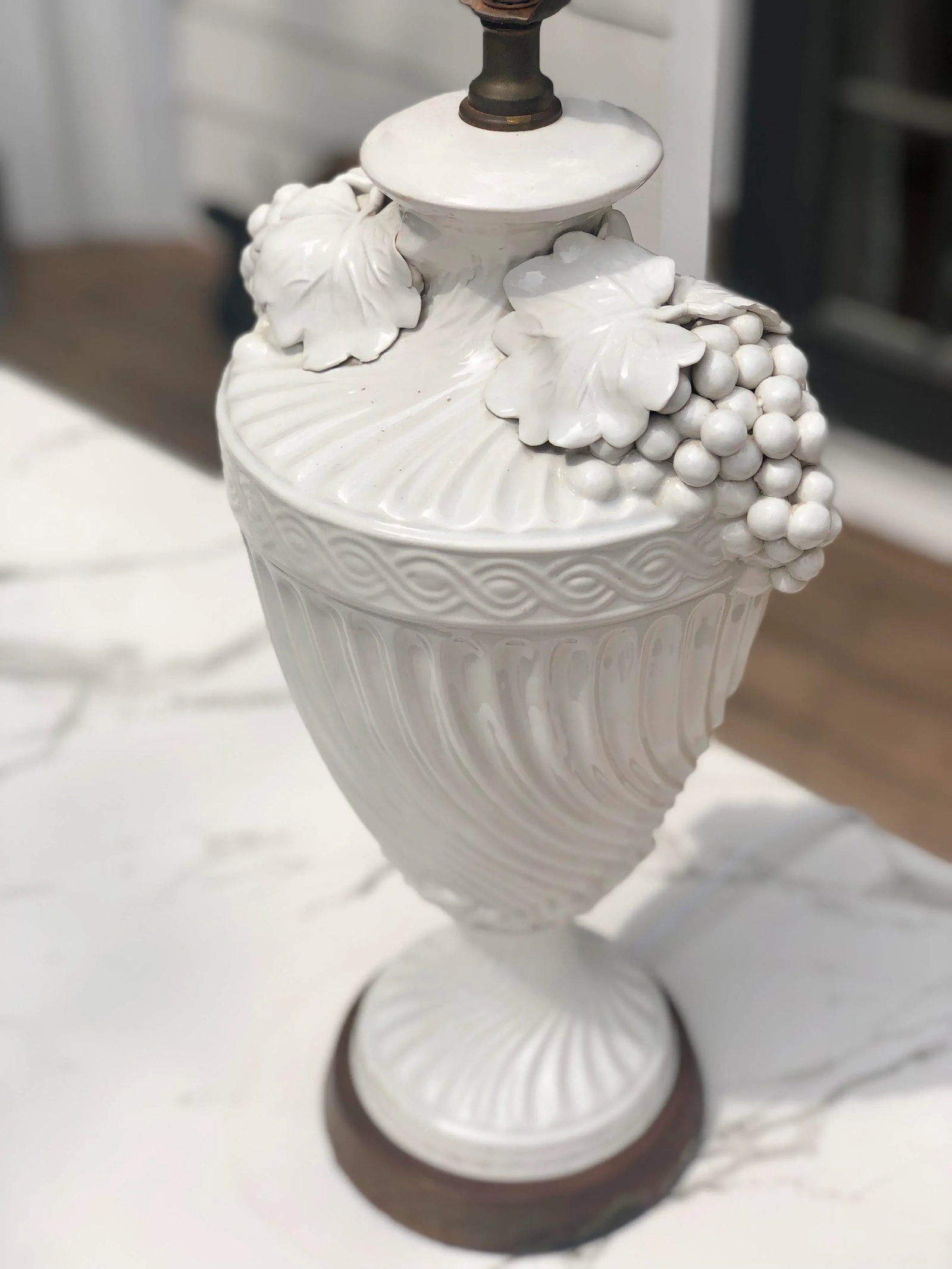 Antique Italian Capodimonte Style Vase Lamp - 3